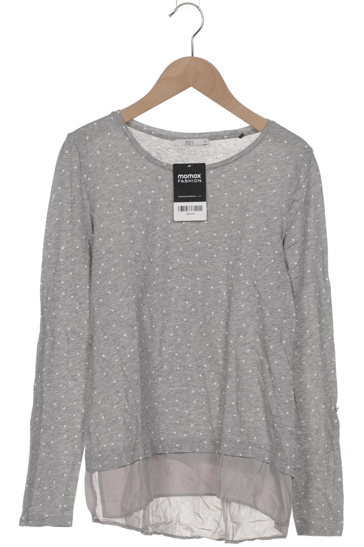 

edc by Esprit Damen Langarmshirt, grau, Gr. 36