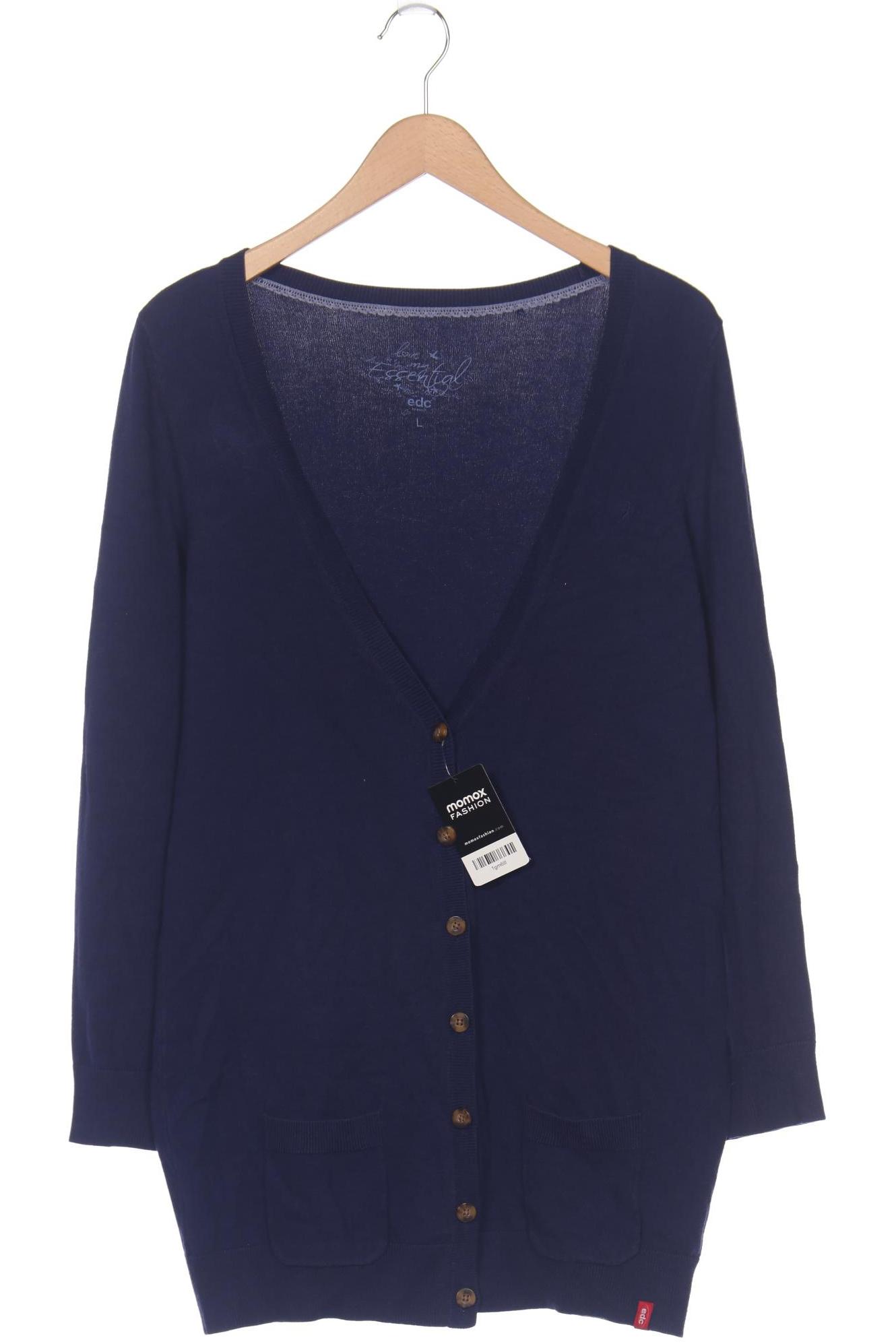 

edc by Esprit Damen Strickjacke, marineblau, Gr. 42