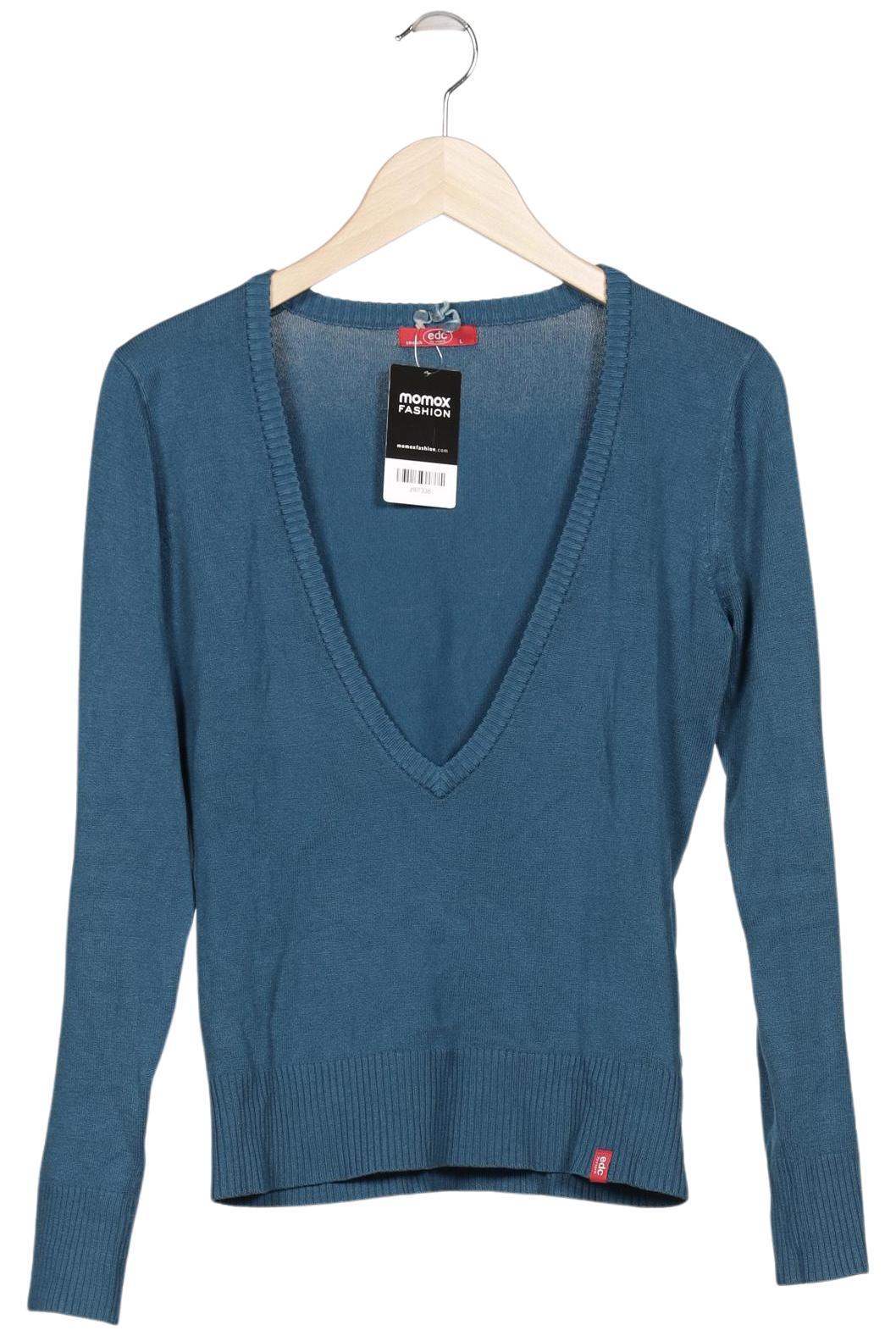

edc by Esprit Damen Pullover, blau, Gr. 42