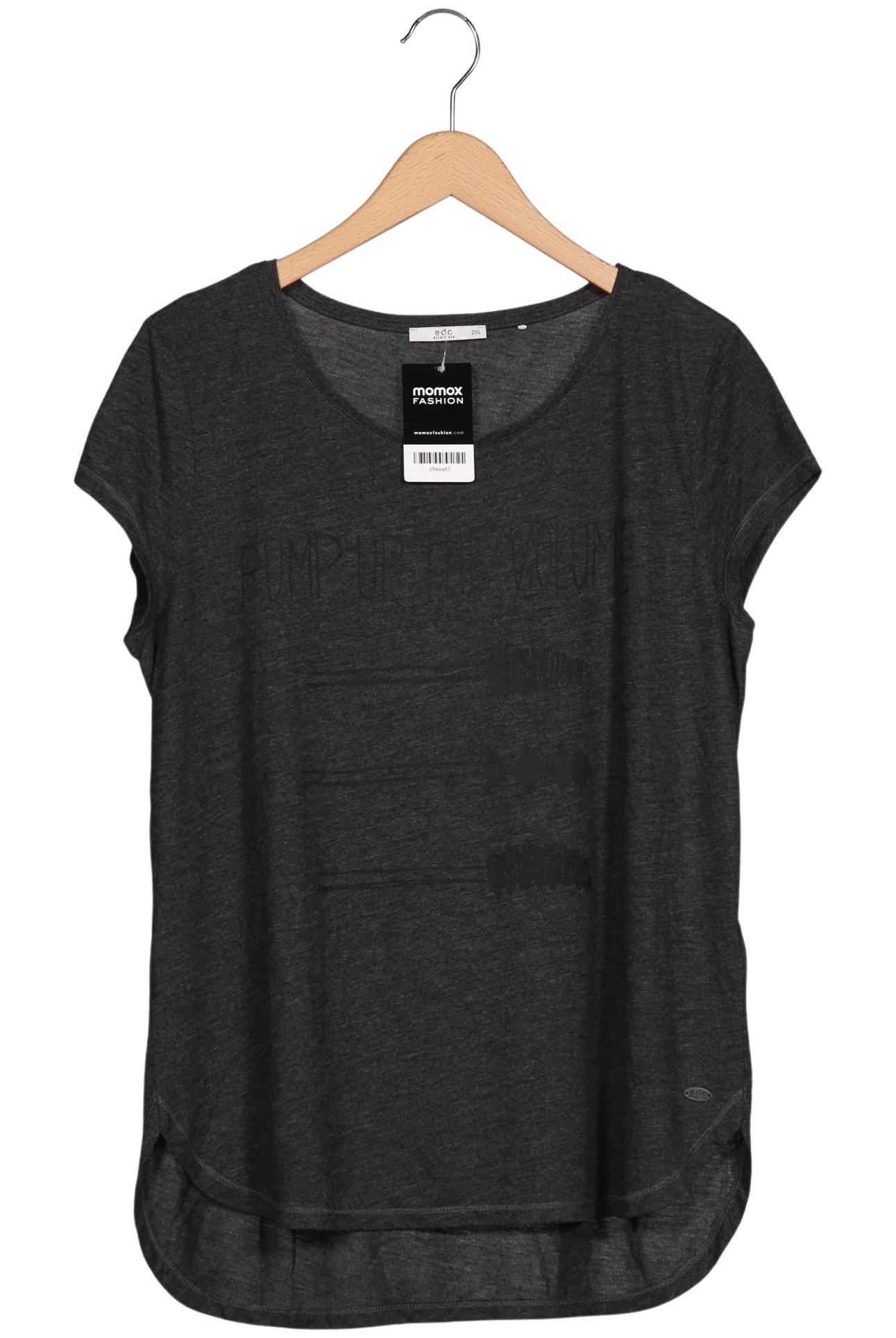 

edc by Esprit Damen T-Shirt, grau, Gr. 46