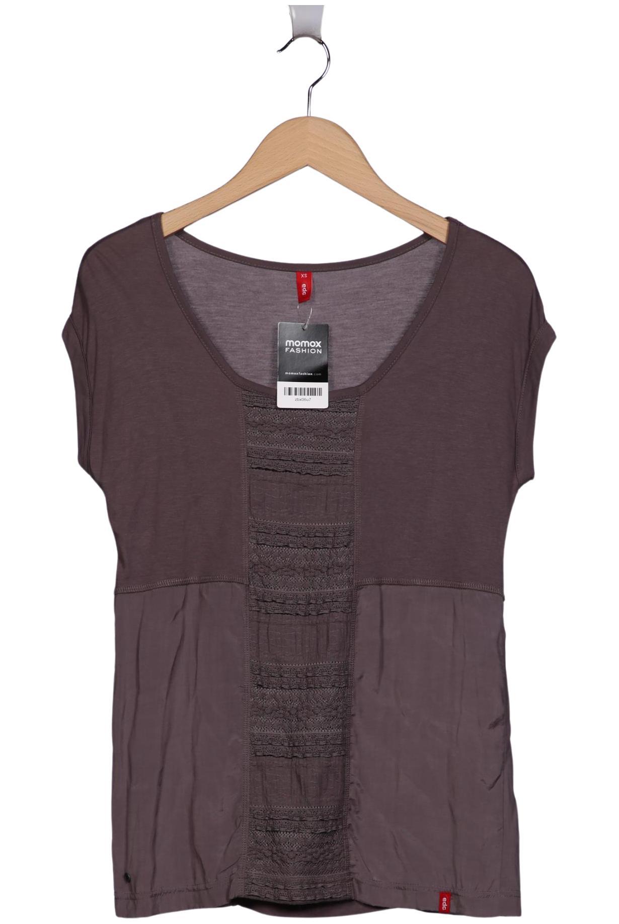 

edc by Esprit Damen T-Shirt, braun, Gr. 34