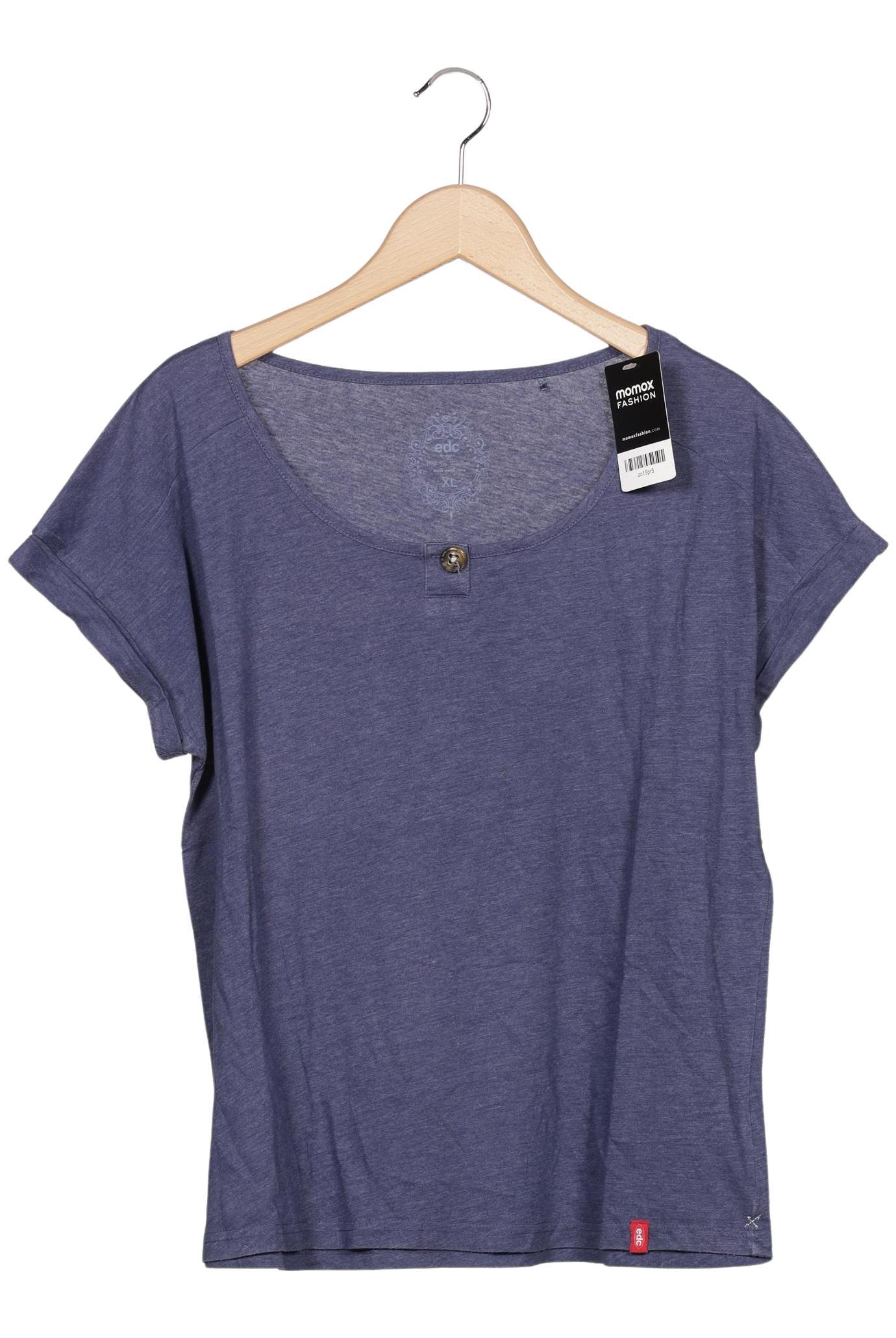 

edc by Esprit Damen T-Shirt, blau, Gr. 44