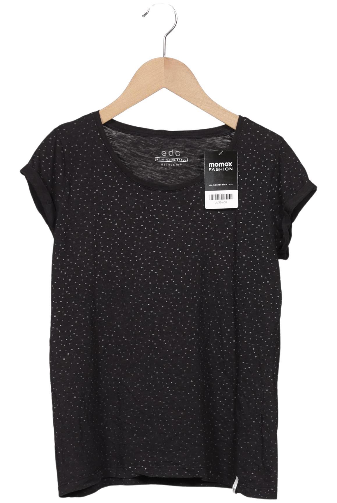 

edc by Esprit Damen T-Shirt, schwarz, Gr. 34