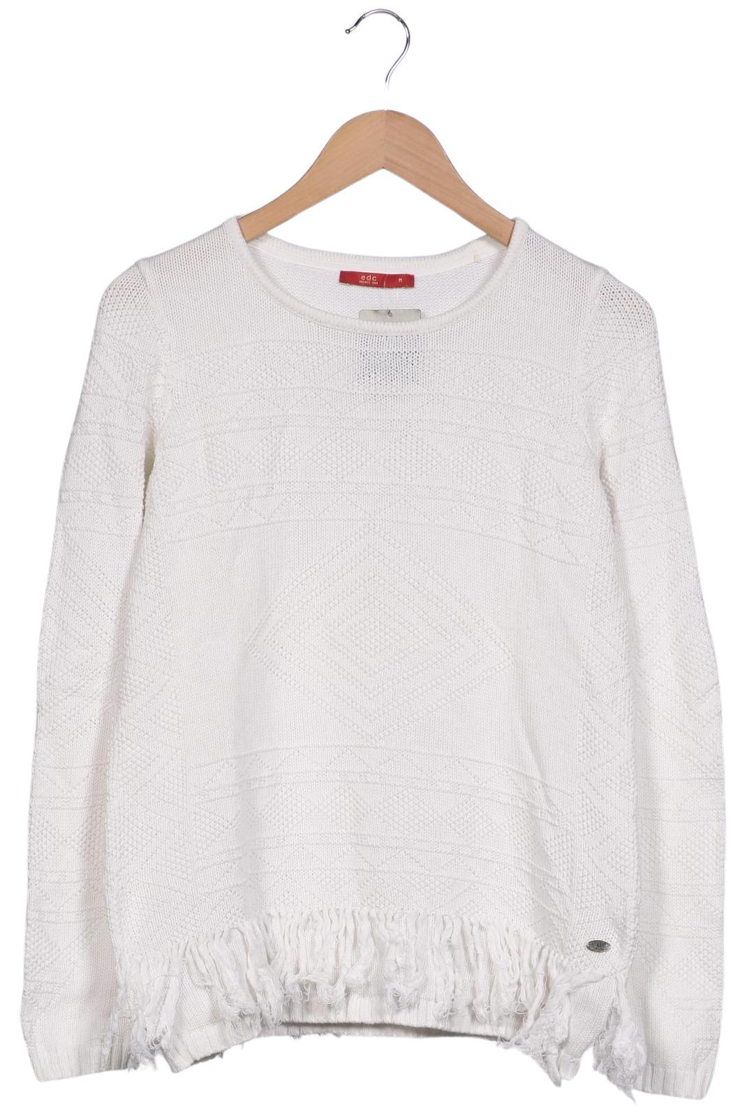 

edc by Esprit Damen Pullover, weiß, Gr. 38