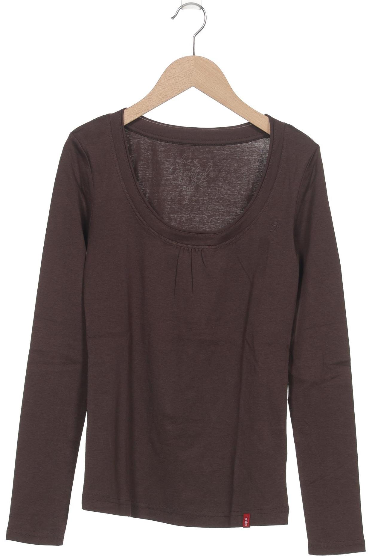 

edc by Esprit Damen Langarmshirt, braun, Gr. 36