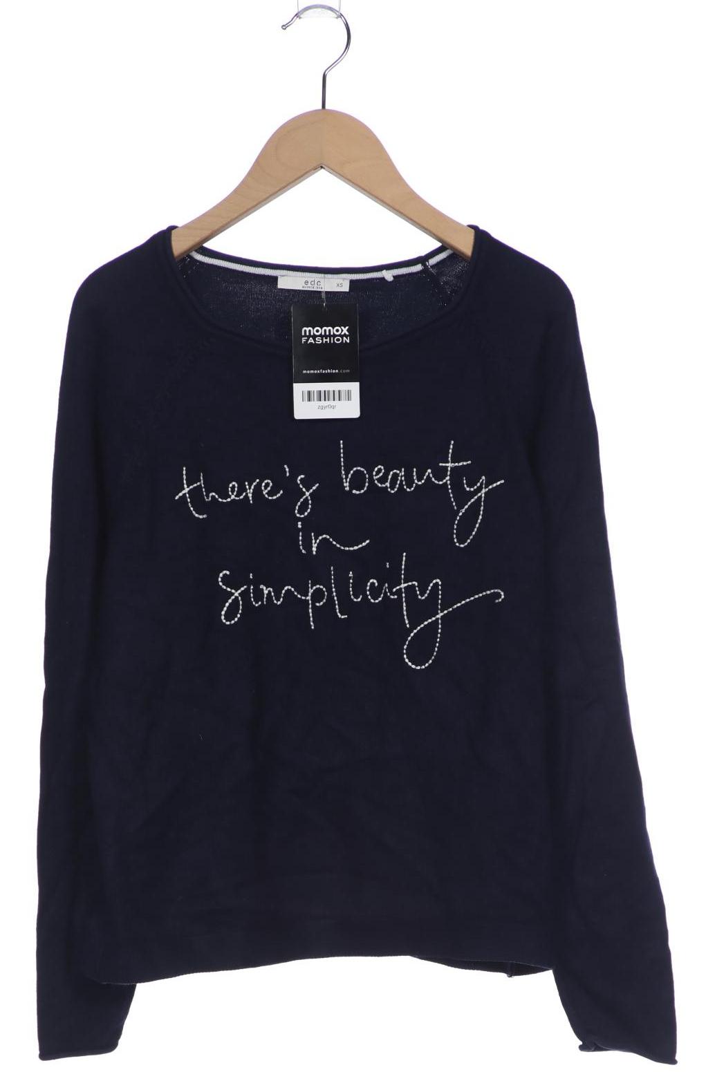 

edc by Esprit Damen Pullover, marineblau, Gr. 34