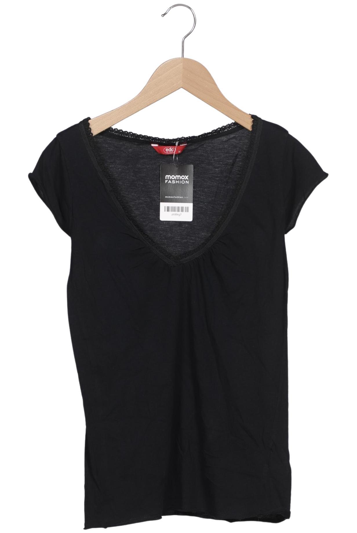 

edc by Esprit Damen T-Shirt, schwarz, Gr. 38