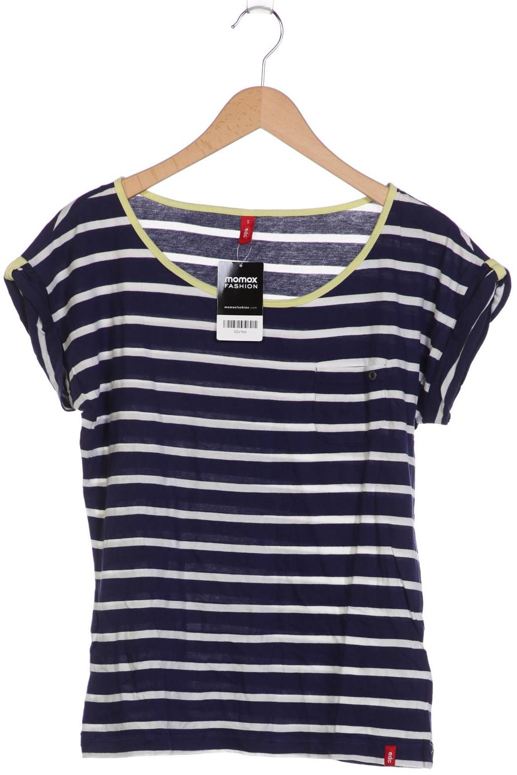 

edc by Esprit Damen T-Shirt, marineblau, Gr. 36