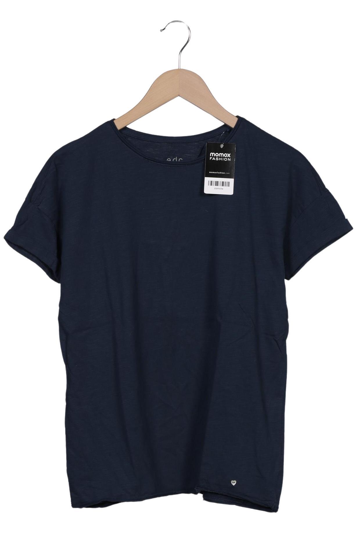 

edc by Esprit Damen T-Shirt, marineblau, Gr. 38