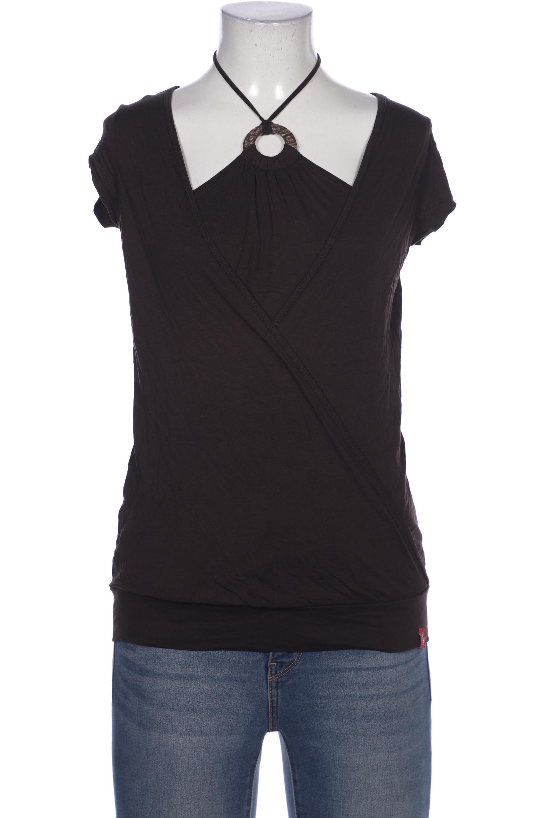 

edc by Esprit Damen T-Shirt, braun, Gr. 34