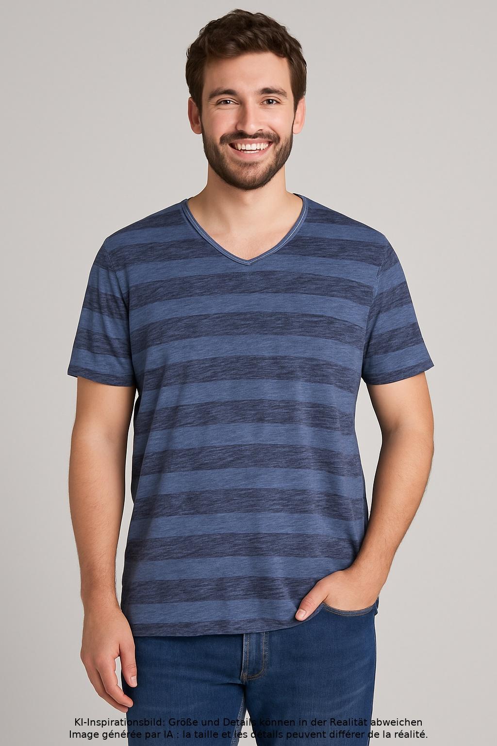 

edc by Esprit Herren T-Shirt, blau, Gr. 54