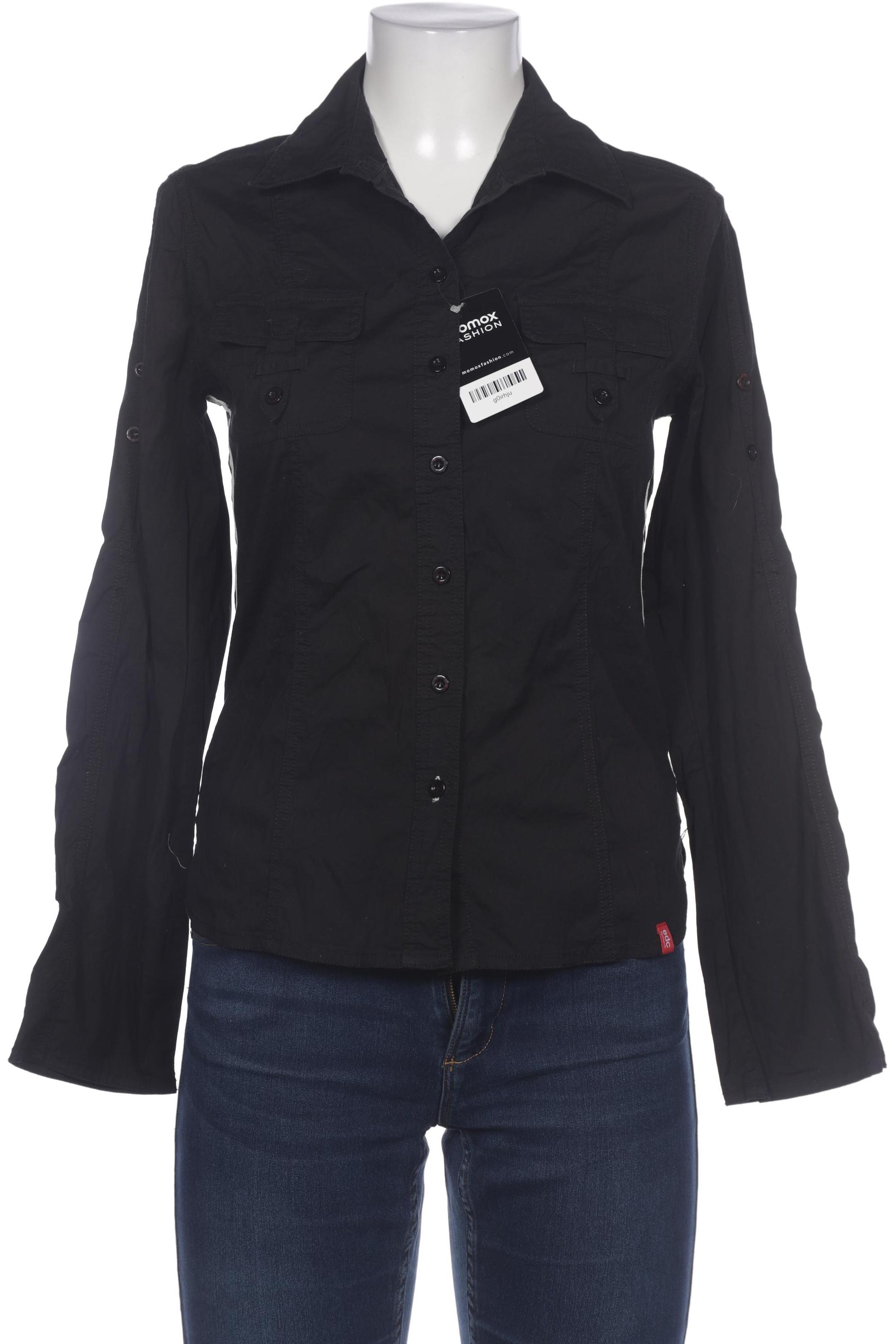 

edc by Esprit Damen Bluse, schwarz, Gr. 38