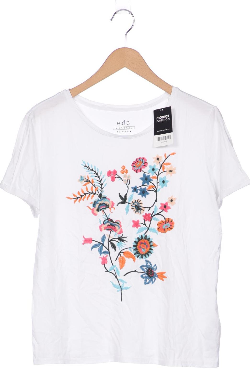 

edc by Esprit Damen T-Shirt, weiß, Gr. 36