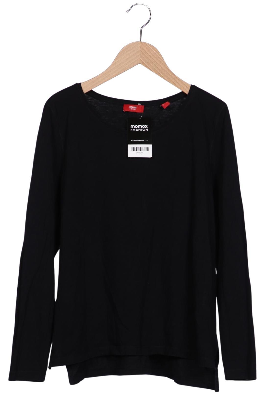 

edc by Esprit Damen Langarmshirt, schwarz, Gr. 38