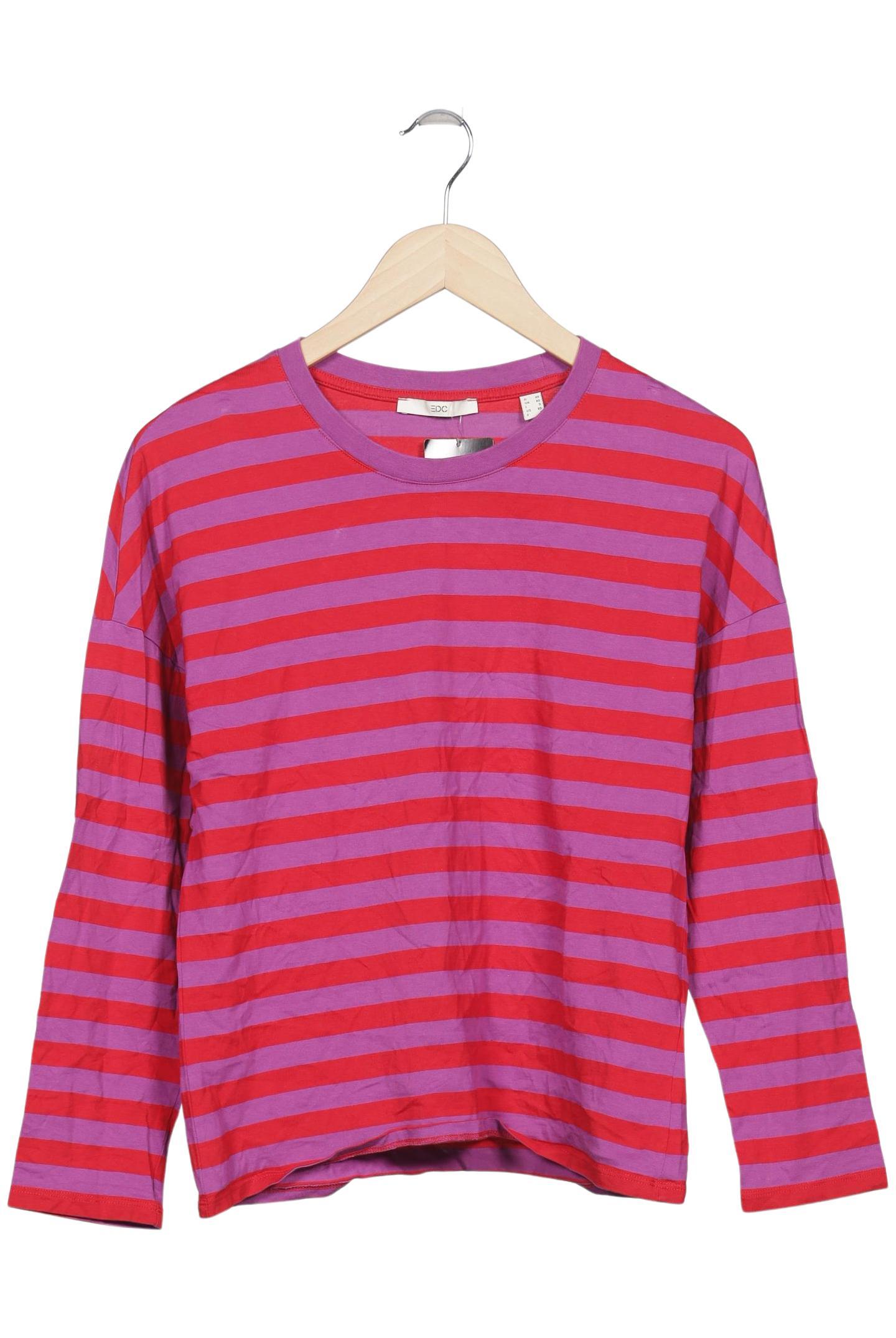 

edc by Esprit Damen Langarmshirt, mehrfarbig, Gr. 34