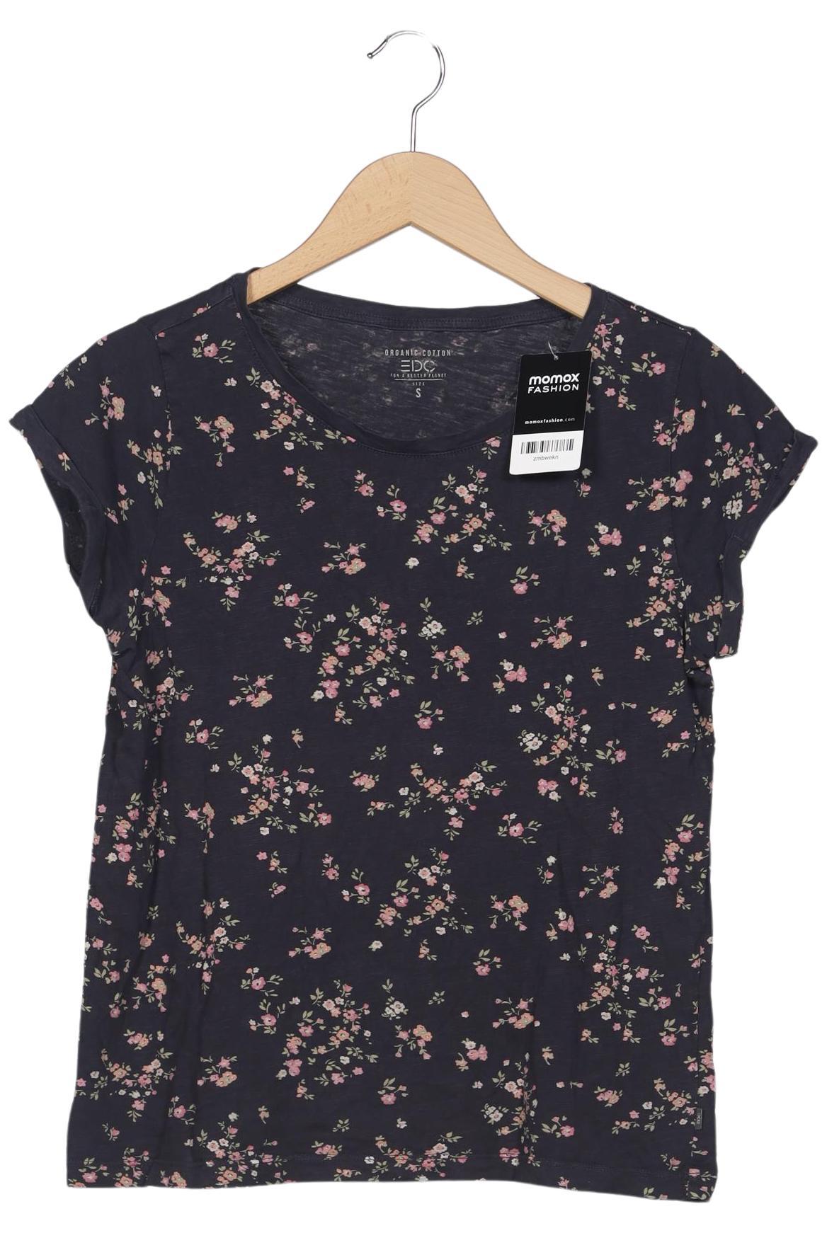 

edc by Esprit Damen T-Shirt, marineblau, Gr. 36