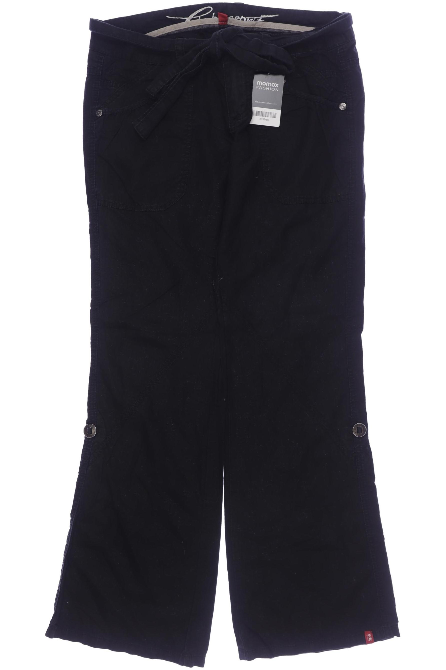 

edc by Esprit Damen Stoffhose, schwarz, Gr. 38