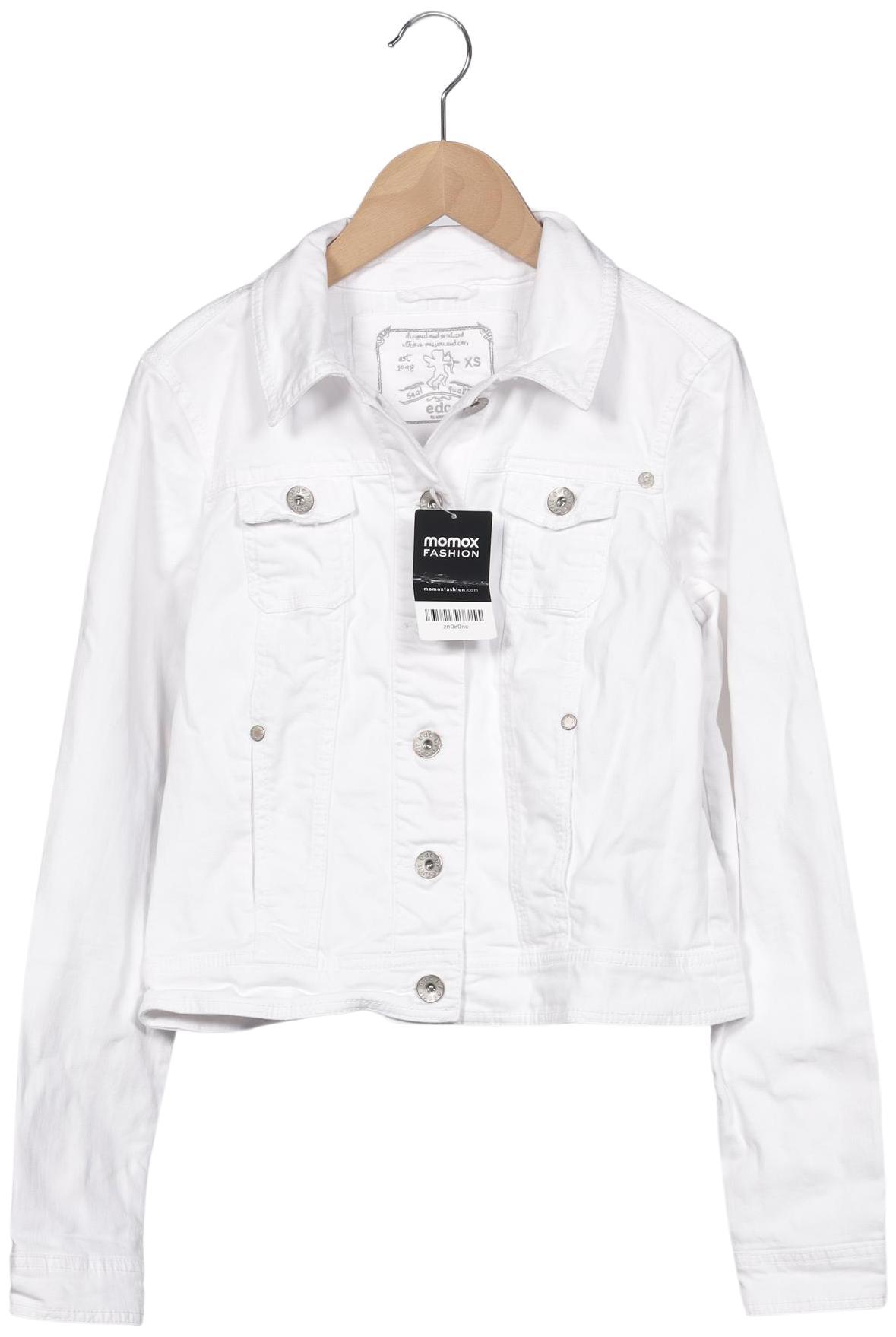 

edc by Esprit Damen Jacke, weiß, Gr. 34