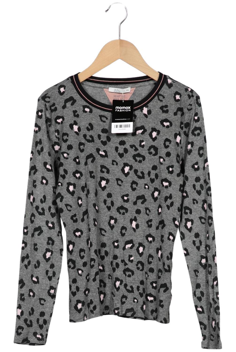 

edc by Esprit Damen Langarmshirt, mehrfarbig, Gr. 34