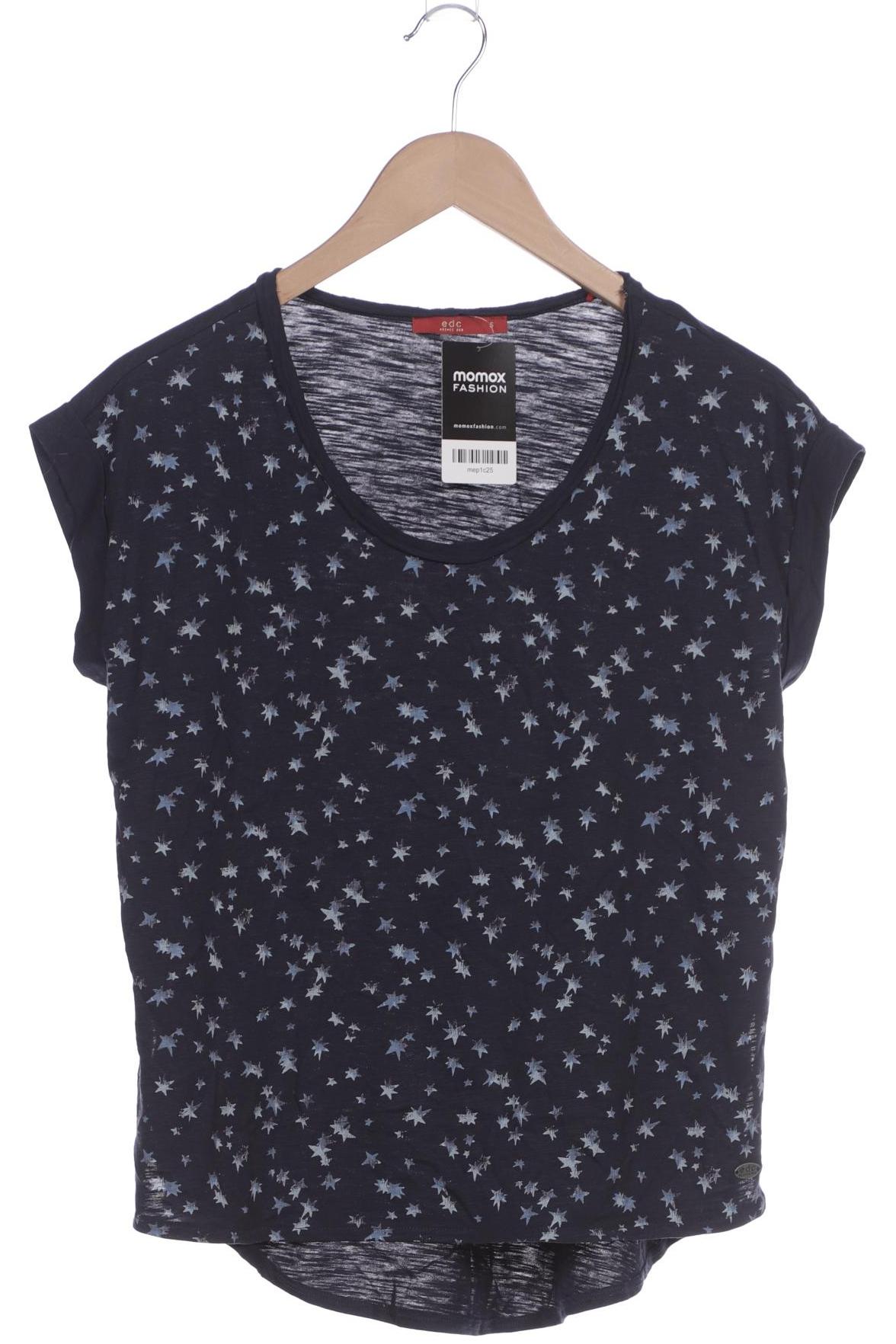 

edc by Esprit Damen T-Shirt, marineblau, Gr. 36