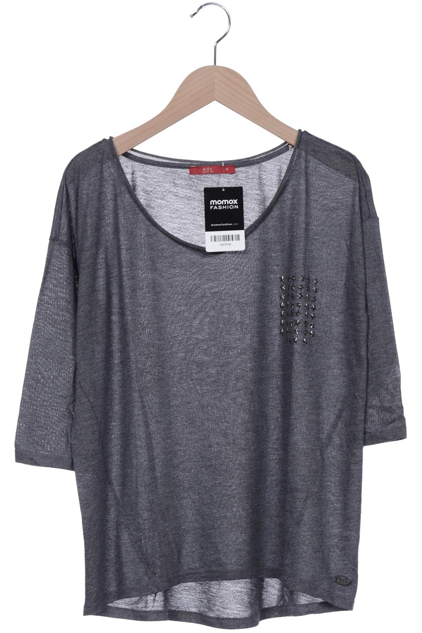 

edc by Esprit Damen Langarmshirt, grau, Gr. 38