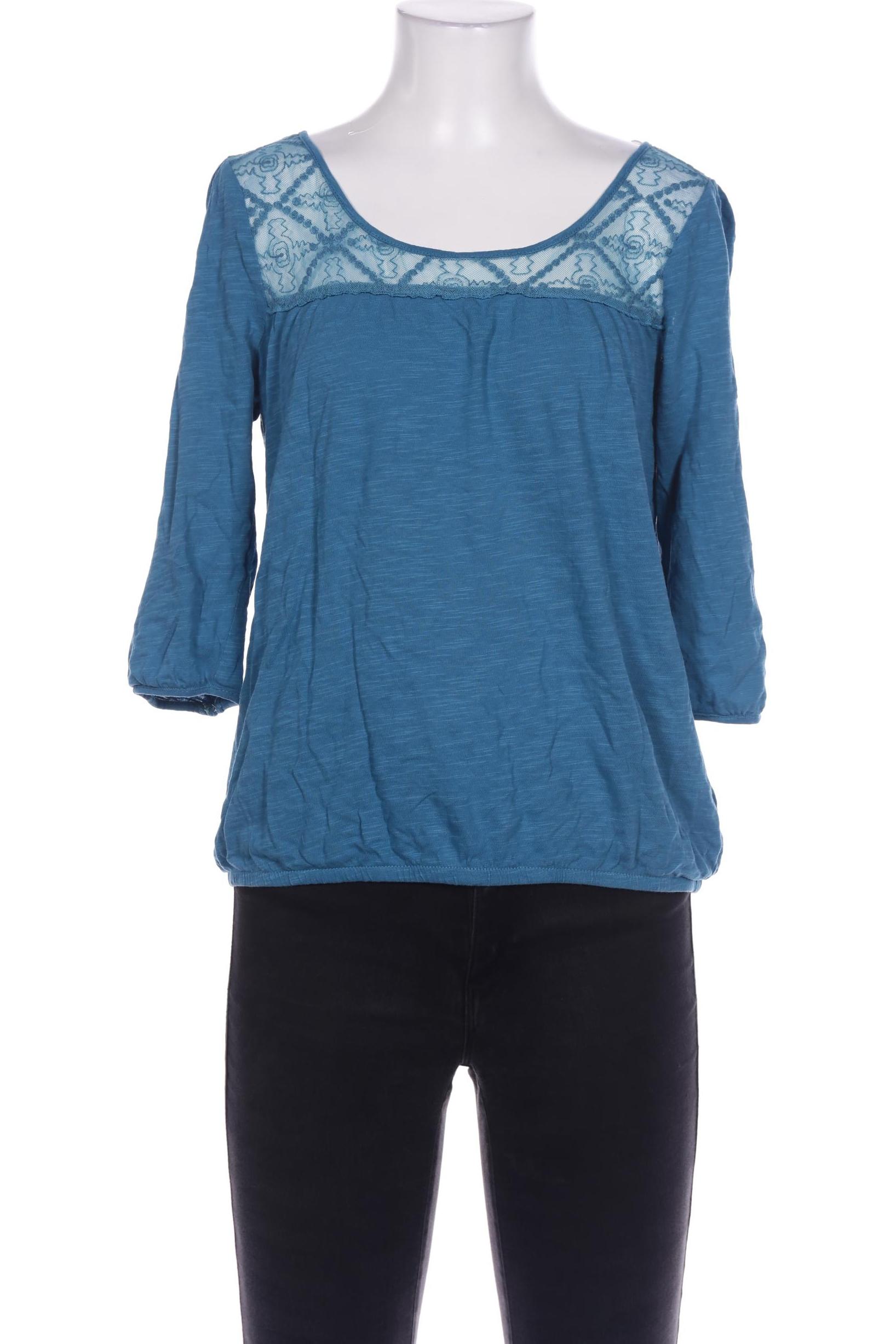 

edc by Esprit Damen Langarmshirt, blau, Gr. 36