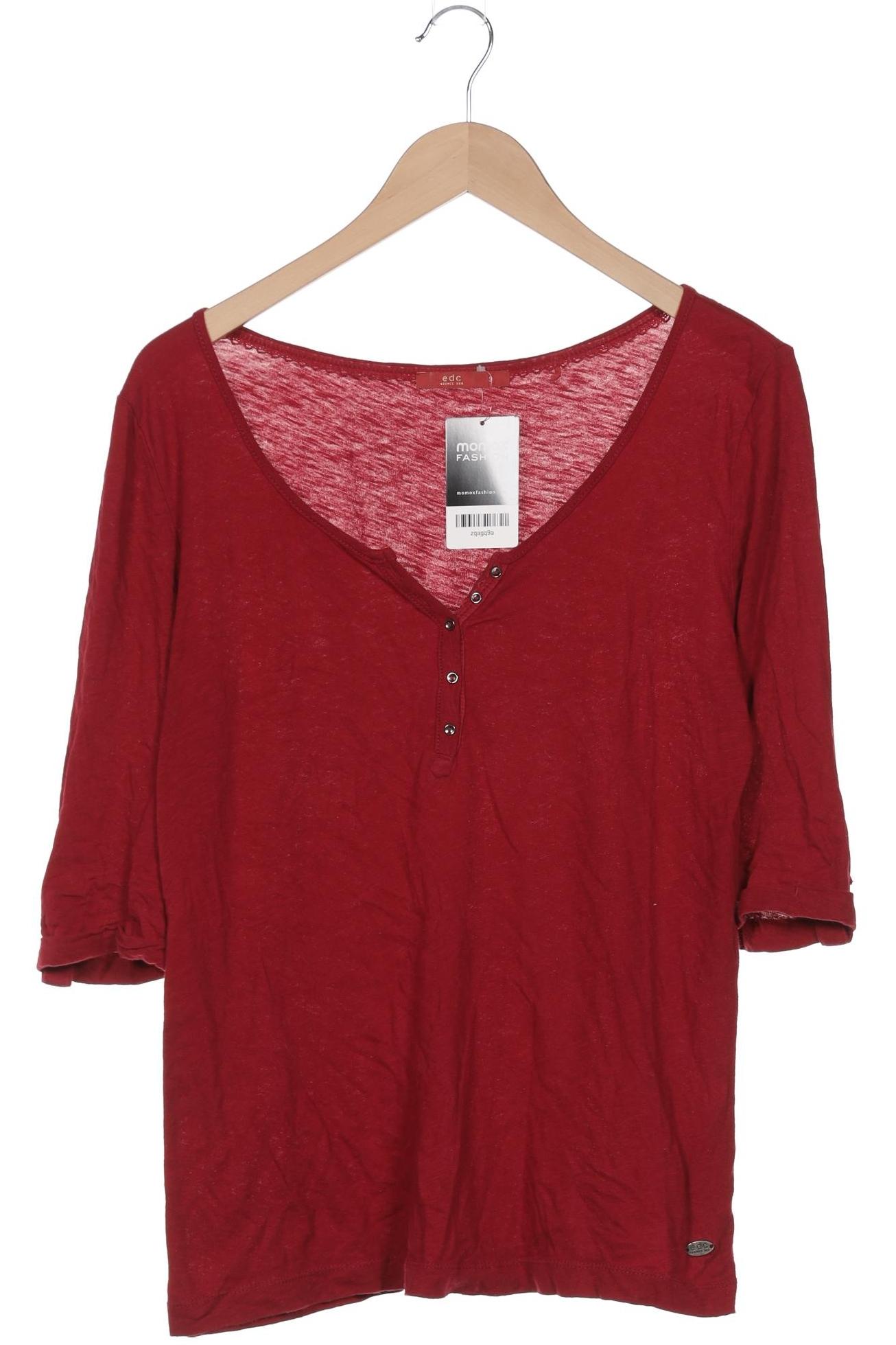 

edc by Esprit Damen Langarmshirt, bordeaux, Gr. 36