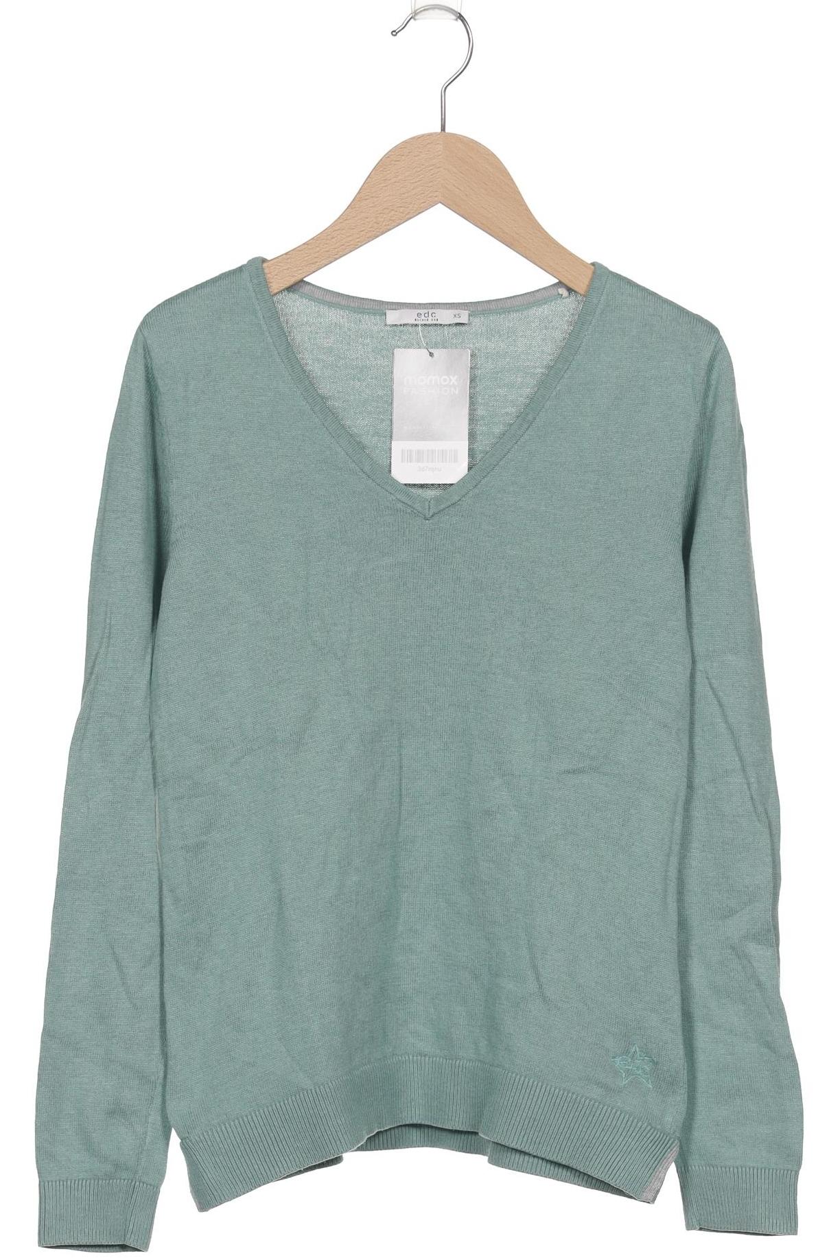 

edc by Esprit Damen Pullover, grün, Gr. 34