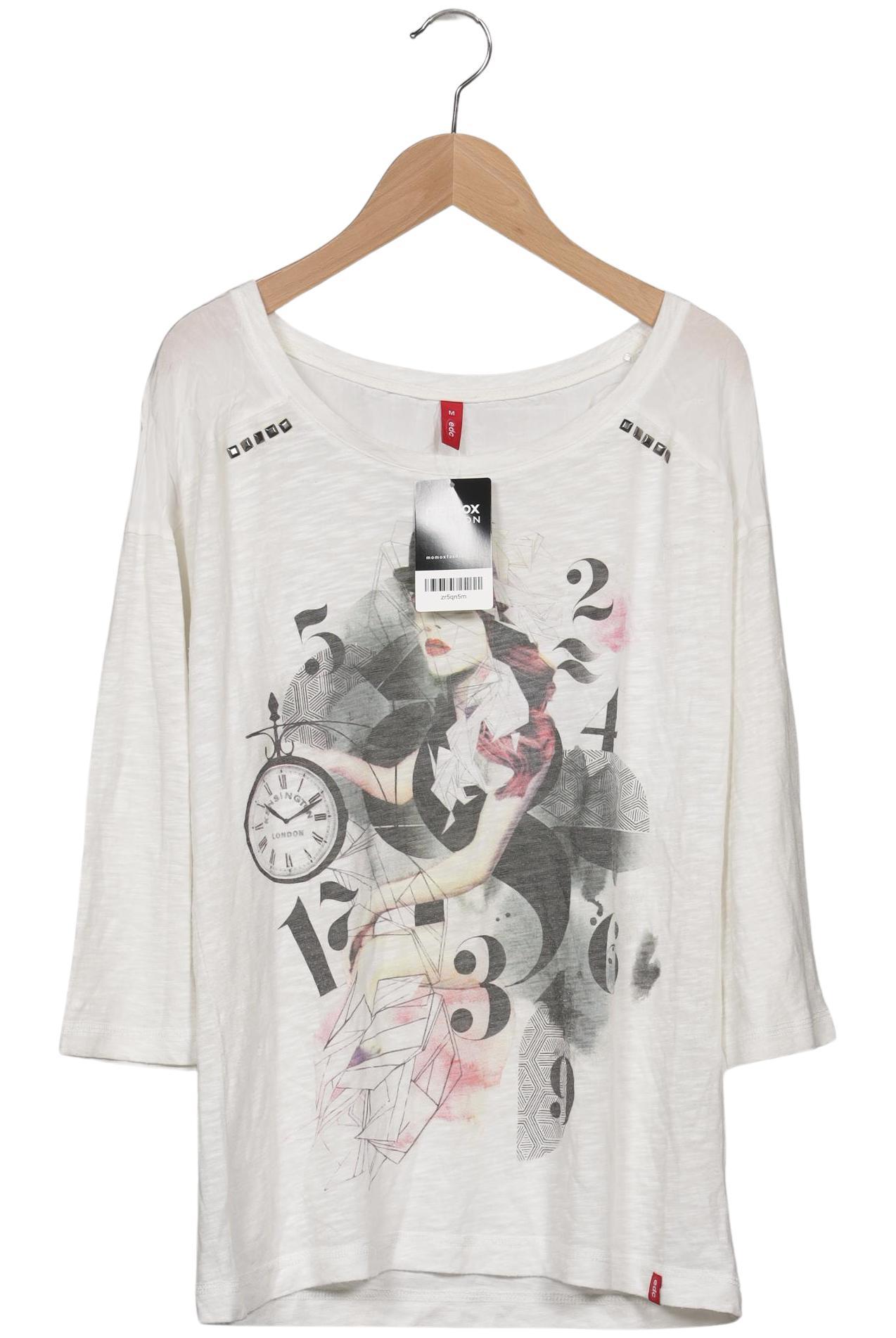 

edc by Esprit Damen Langarmshirt, cremeweiß, Gr. 38