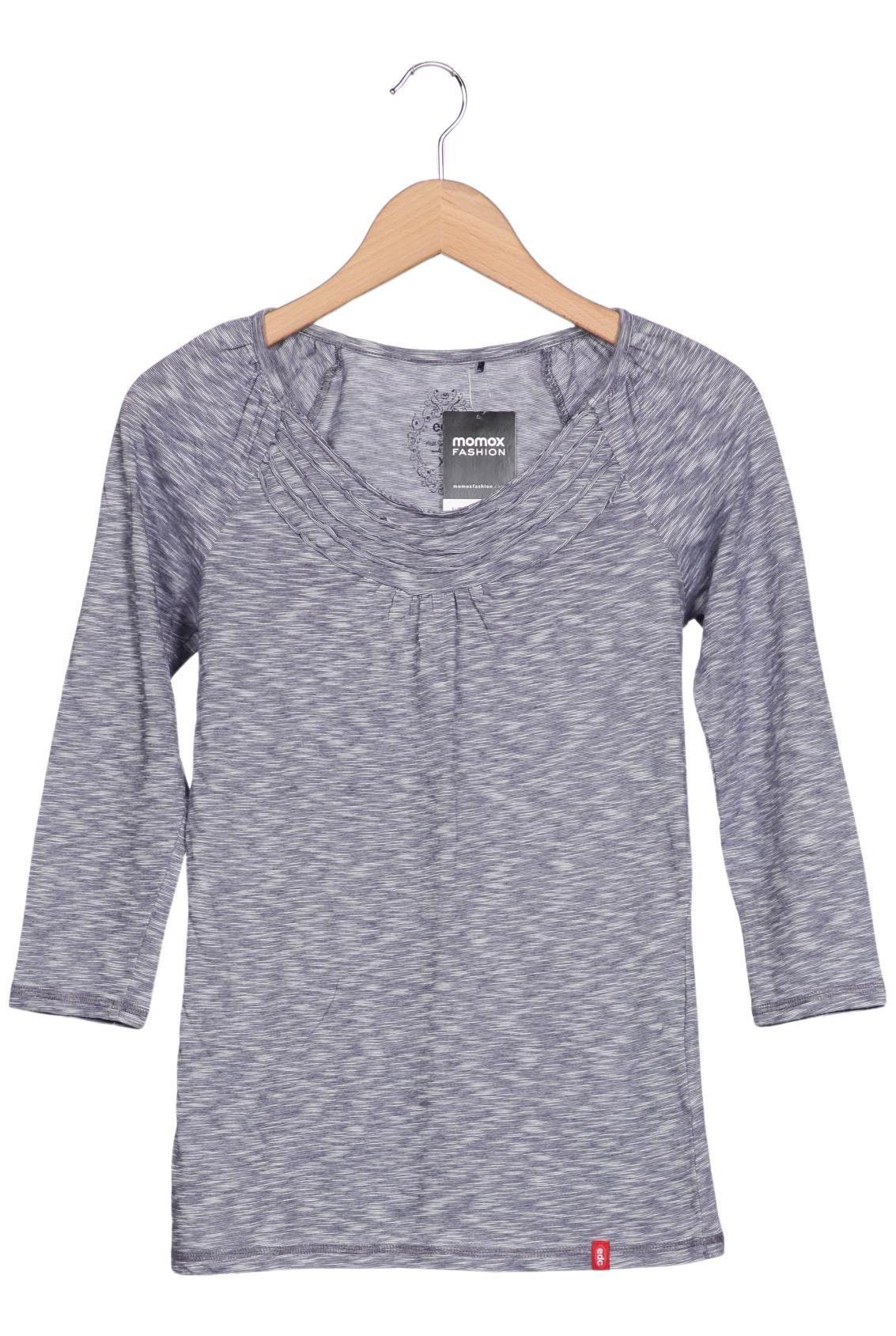 

edc by Esprit Damen Langarmshirt, grau, Gr. 34