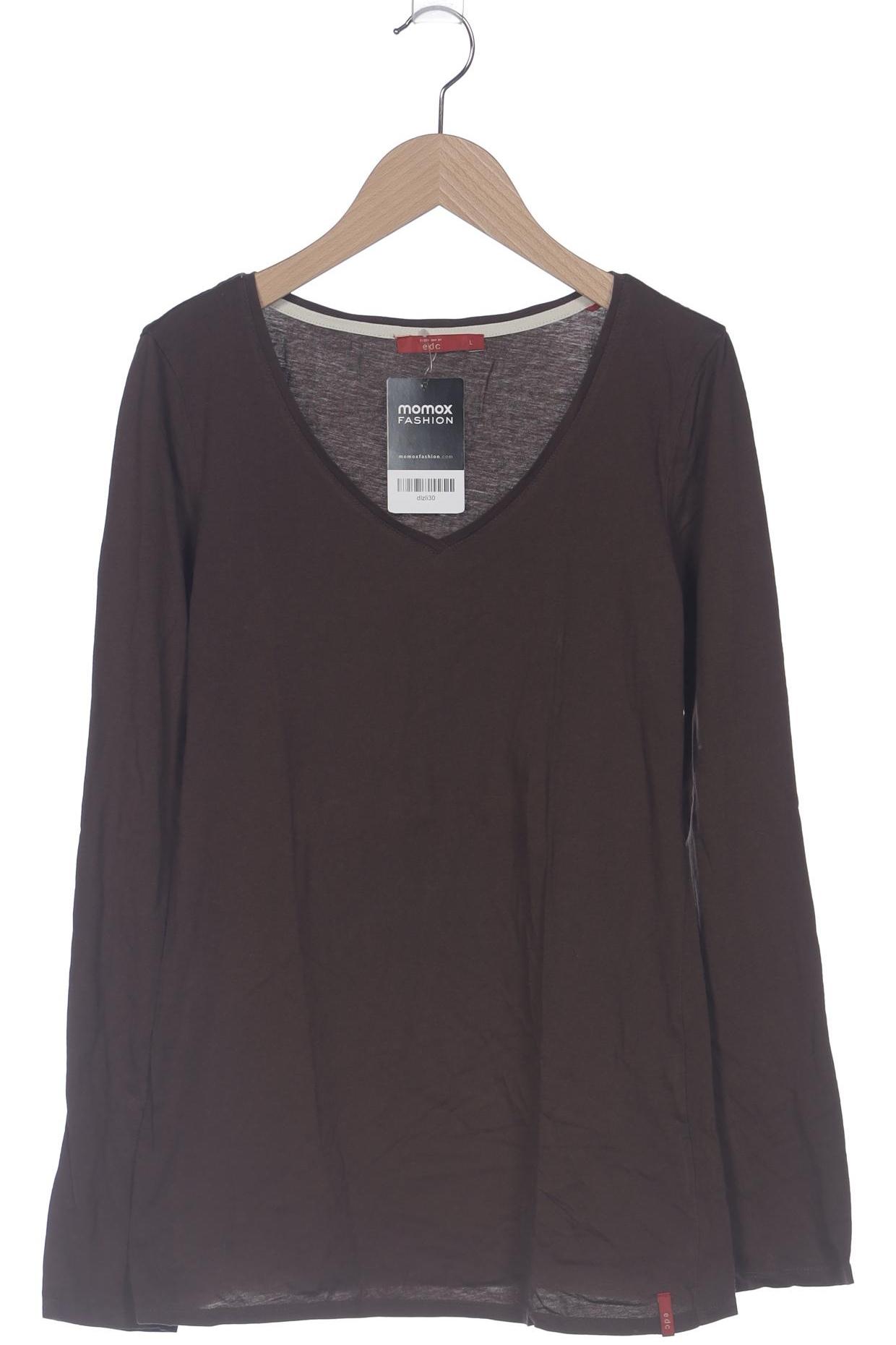 

edc by Esprit Damen Langarmshirt, braun, Gr. 42
