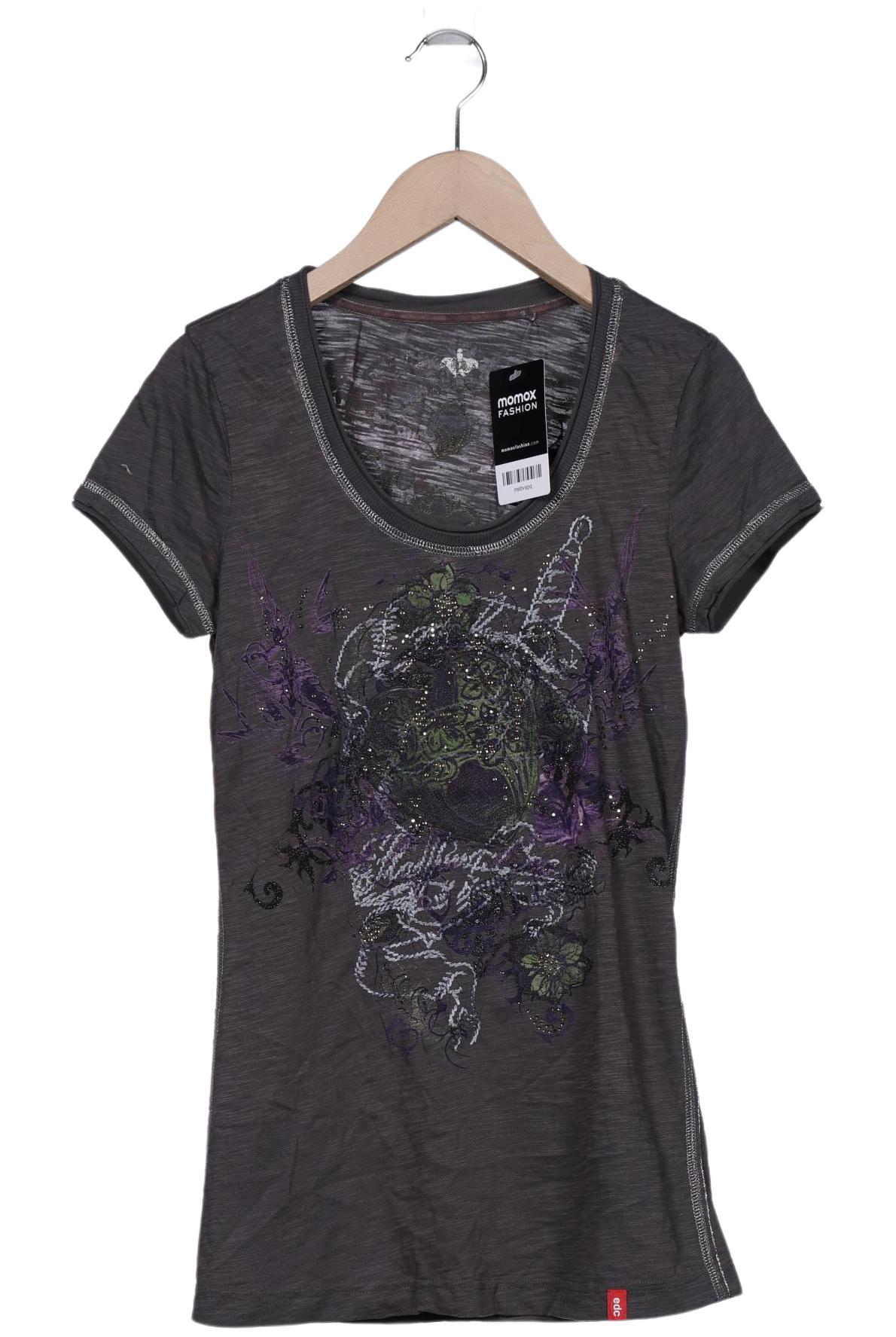 

edc by Esprit Damen T-Shirt, grau, Gr. 36