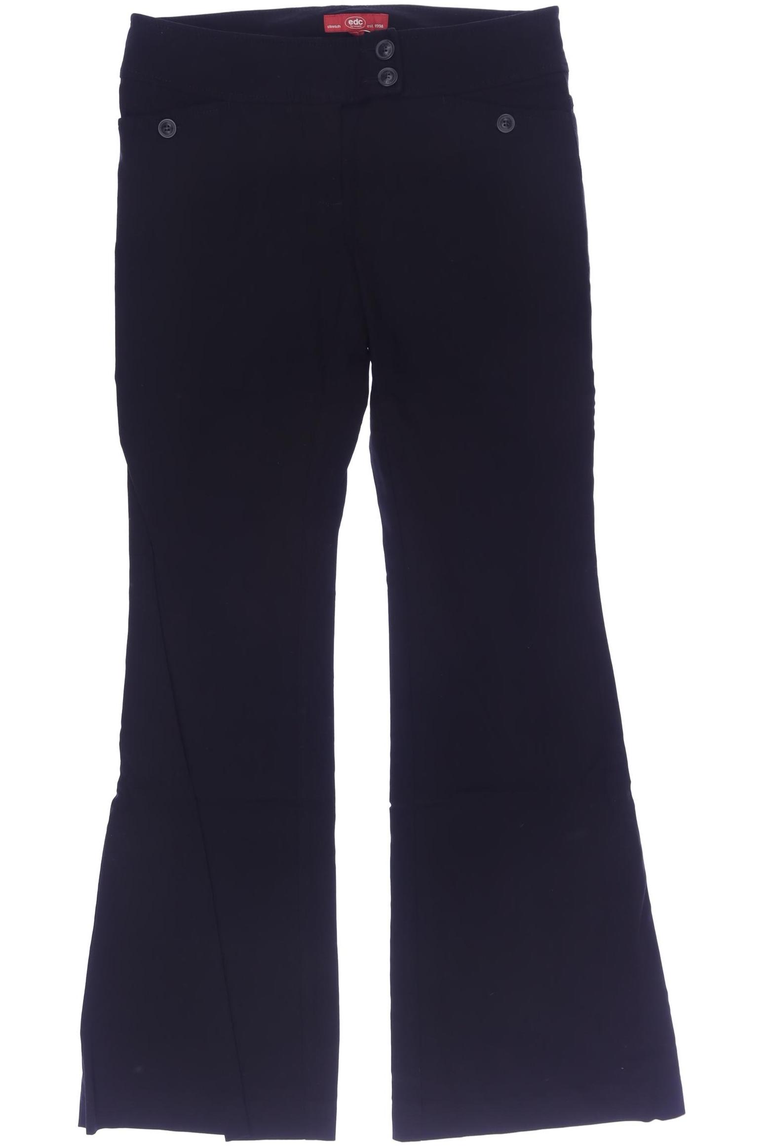 

edc by Esprit Damen Stoffhose, schwarz, Gr. 38