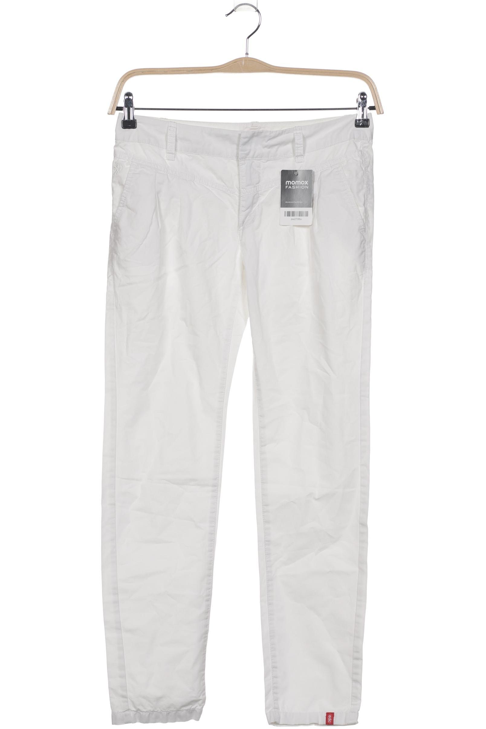 

edc by Esprit Damen Stoffhose, weiß, Gr. 32