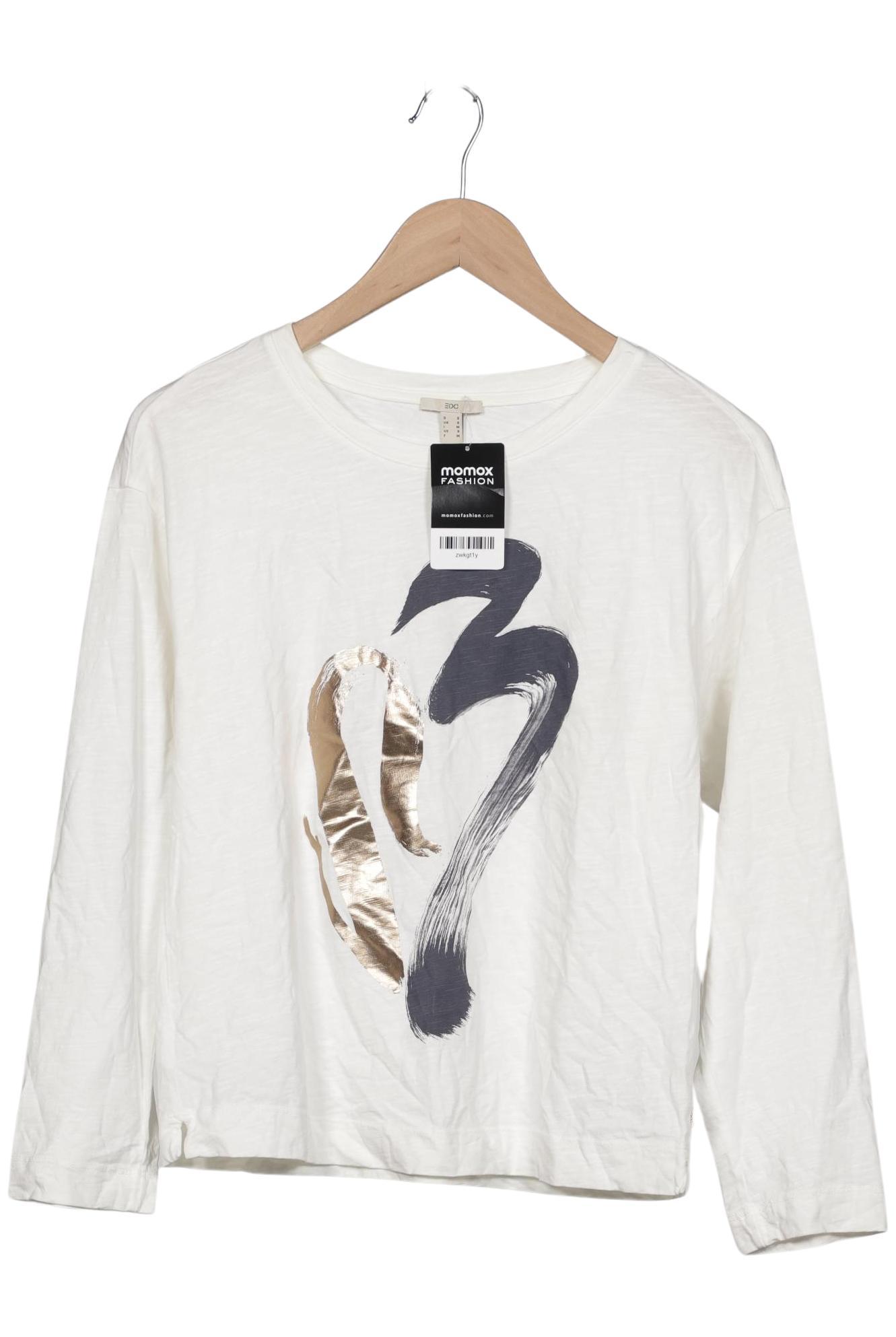 

edc by Esprit Damen Langarmshirt, cremeweiß, Gr. 36