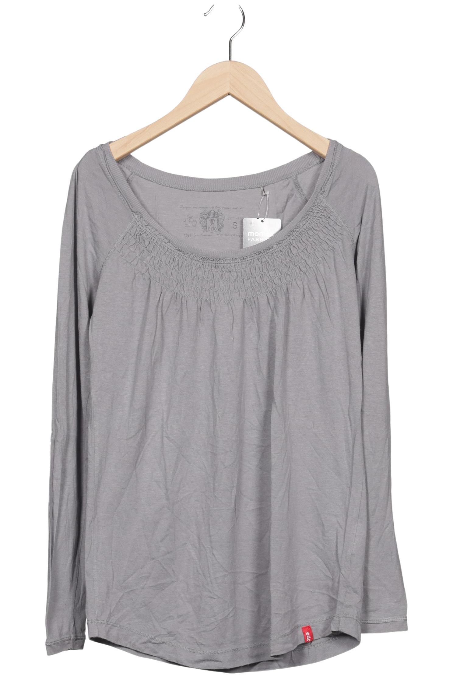 

edc by Esprit Damen Langarmshirt, grau, Gr. 36