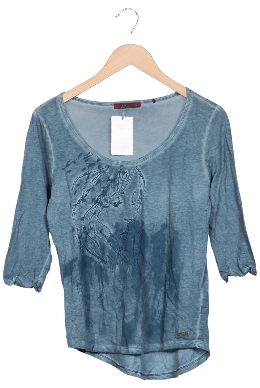 

edc by Esprit Damen Langarmshirt, hellblau, Gr. 34