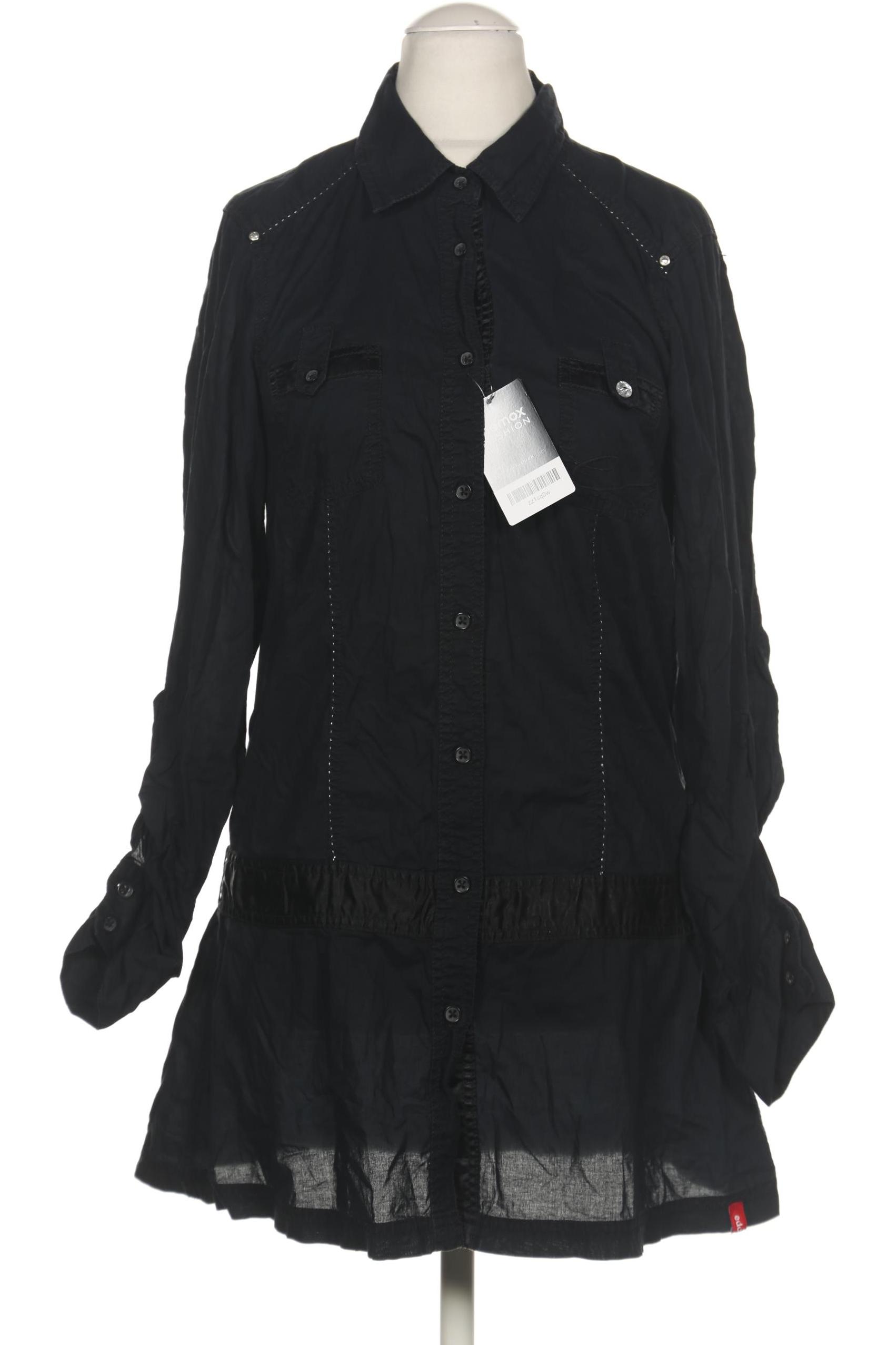 

edc by Esprit Damen Bluse, schwarz, Gr. 38