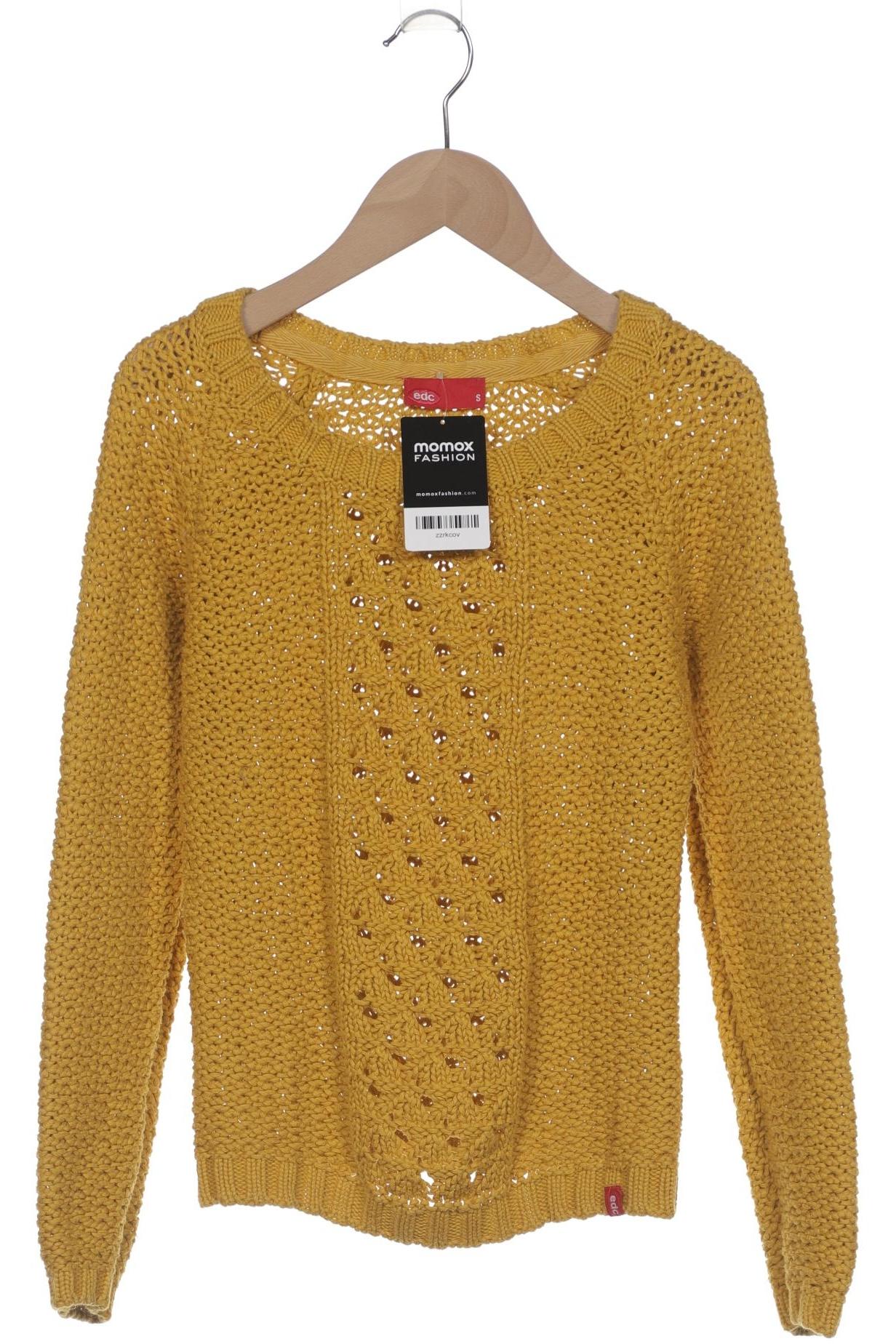 

edc by Esprit Damen Pullover, gelb, Gr. 36