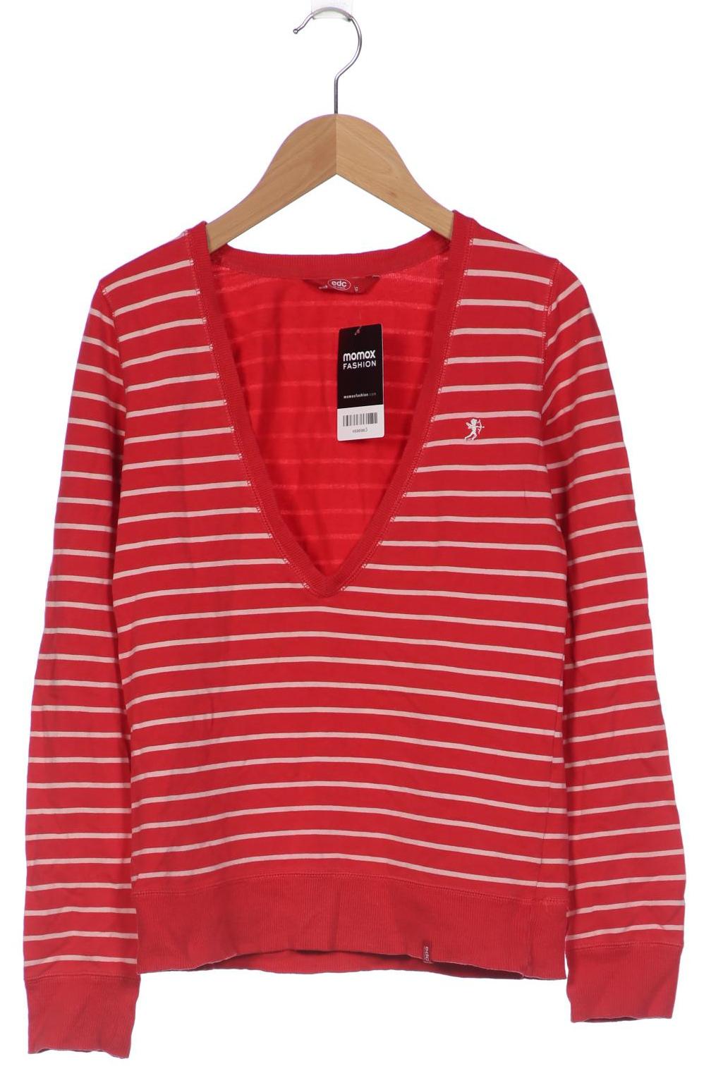 

edc Damen Langarmshirt, rot, Gr. 36
