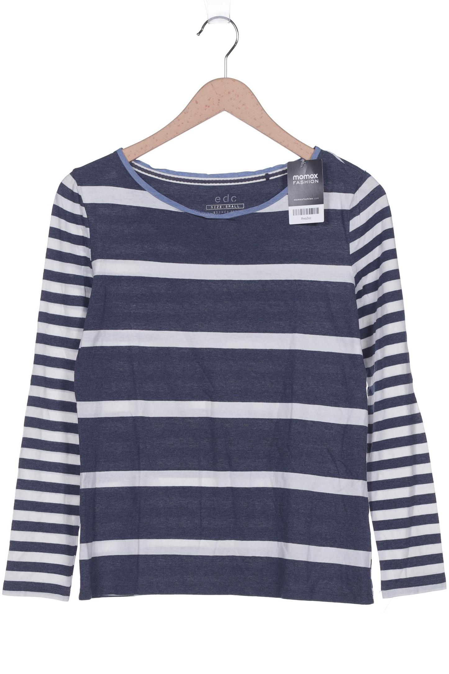 

edc Damen Langarmshirt, marineblau, Gr. 36