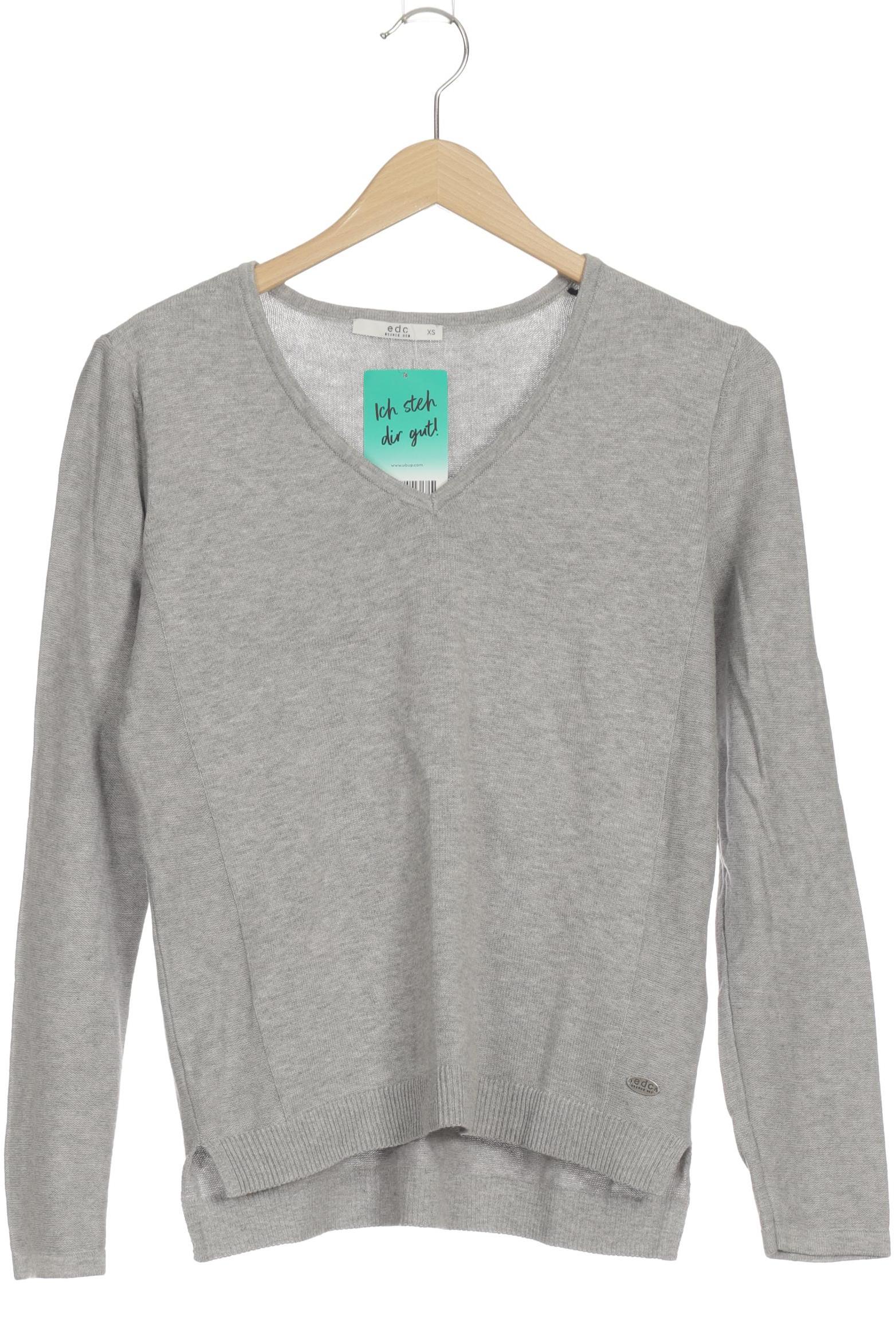 

edc Damen Pullover, grau, Gr. 34