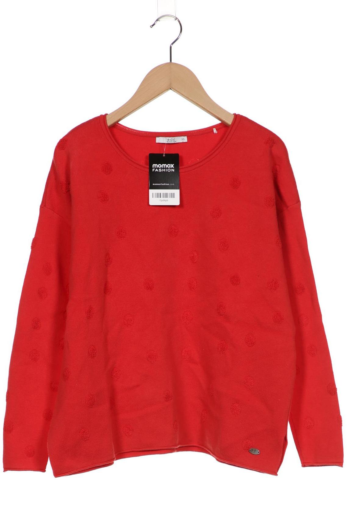 

edc Damen Pullover, rot, Gr. 34