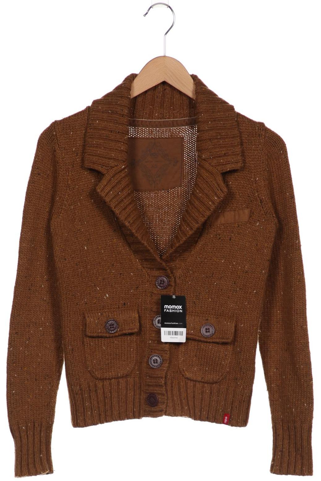 

edc Damen Strickjacke, braun, Gr. 34