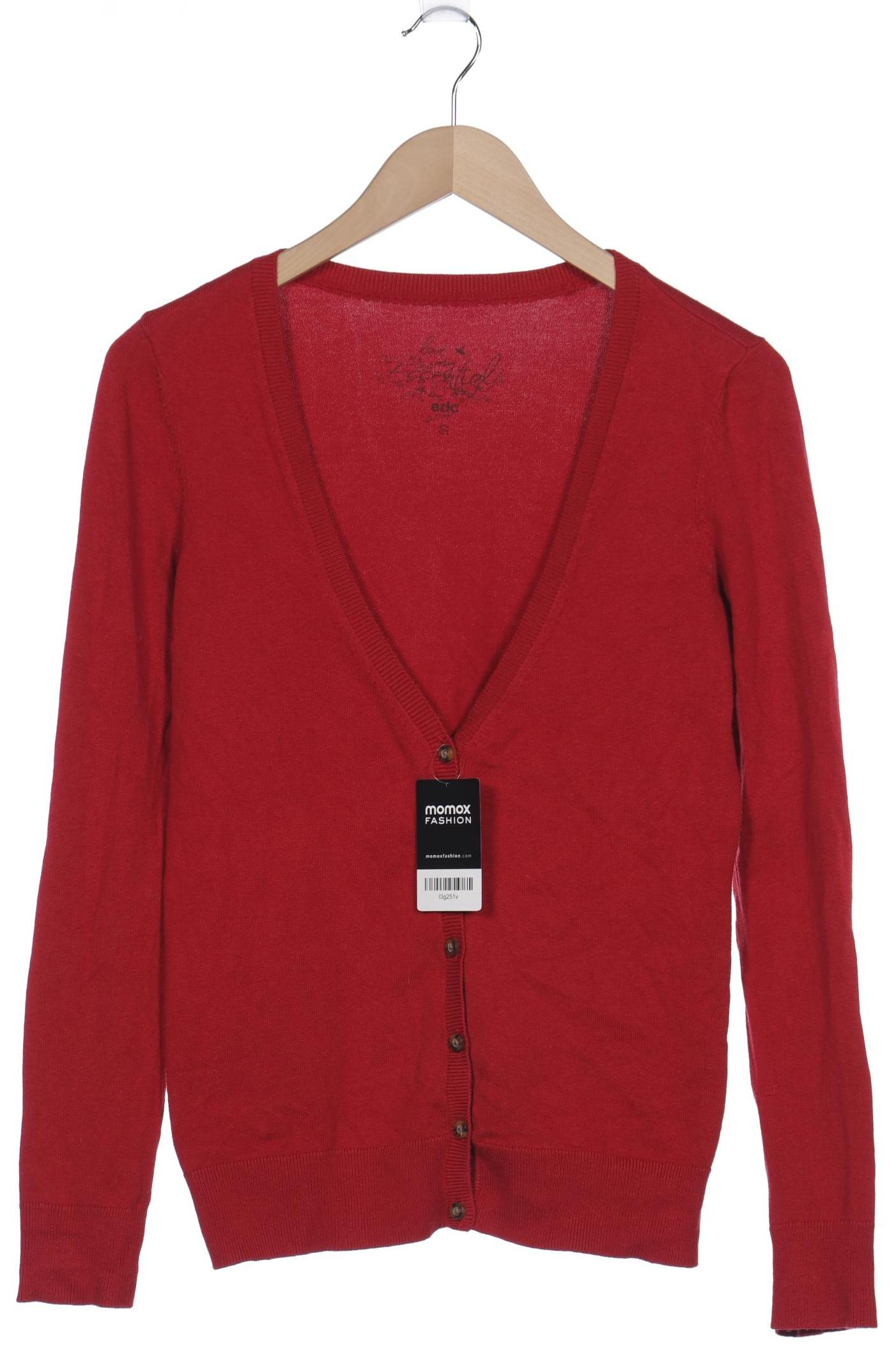 

edc Damen Strickjacke, rot, Gr. 36