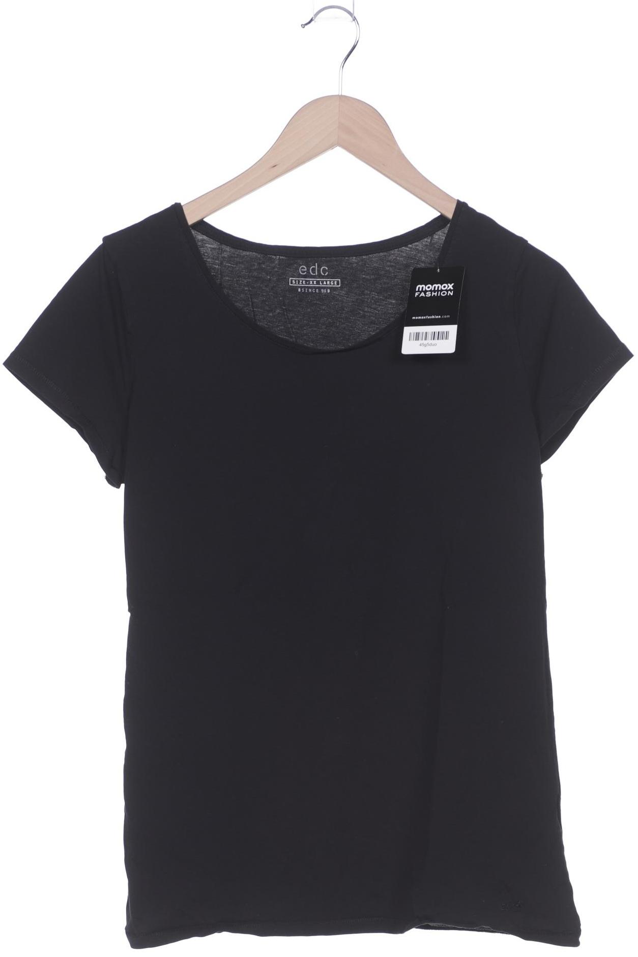 

edc Damen T-Shirt, schwarz, Gr. 46