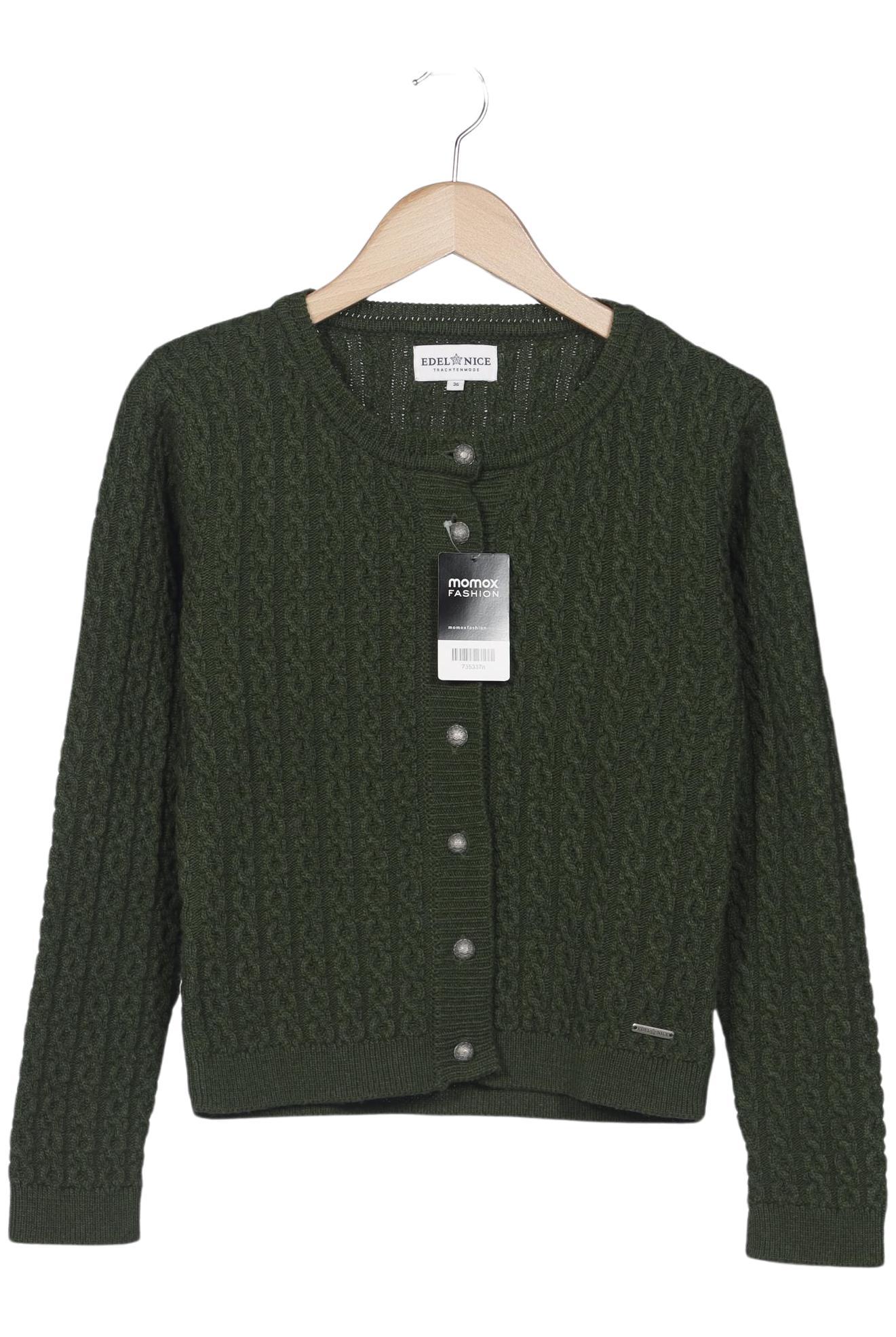 

Edelnice Damen Strickjacke, grün, Gr. 36