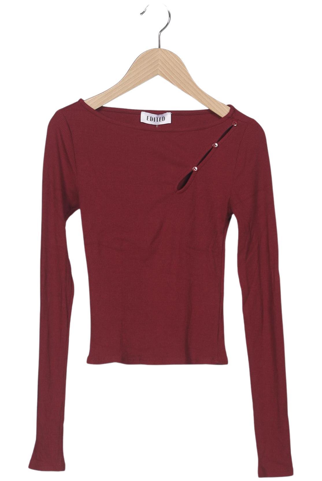 

Edited THE Label Damen Langarmshirt, rot, Gr. 34