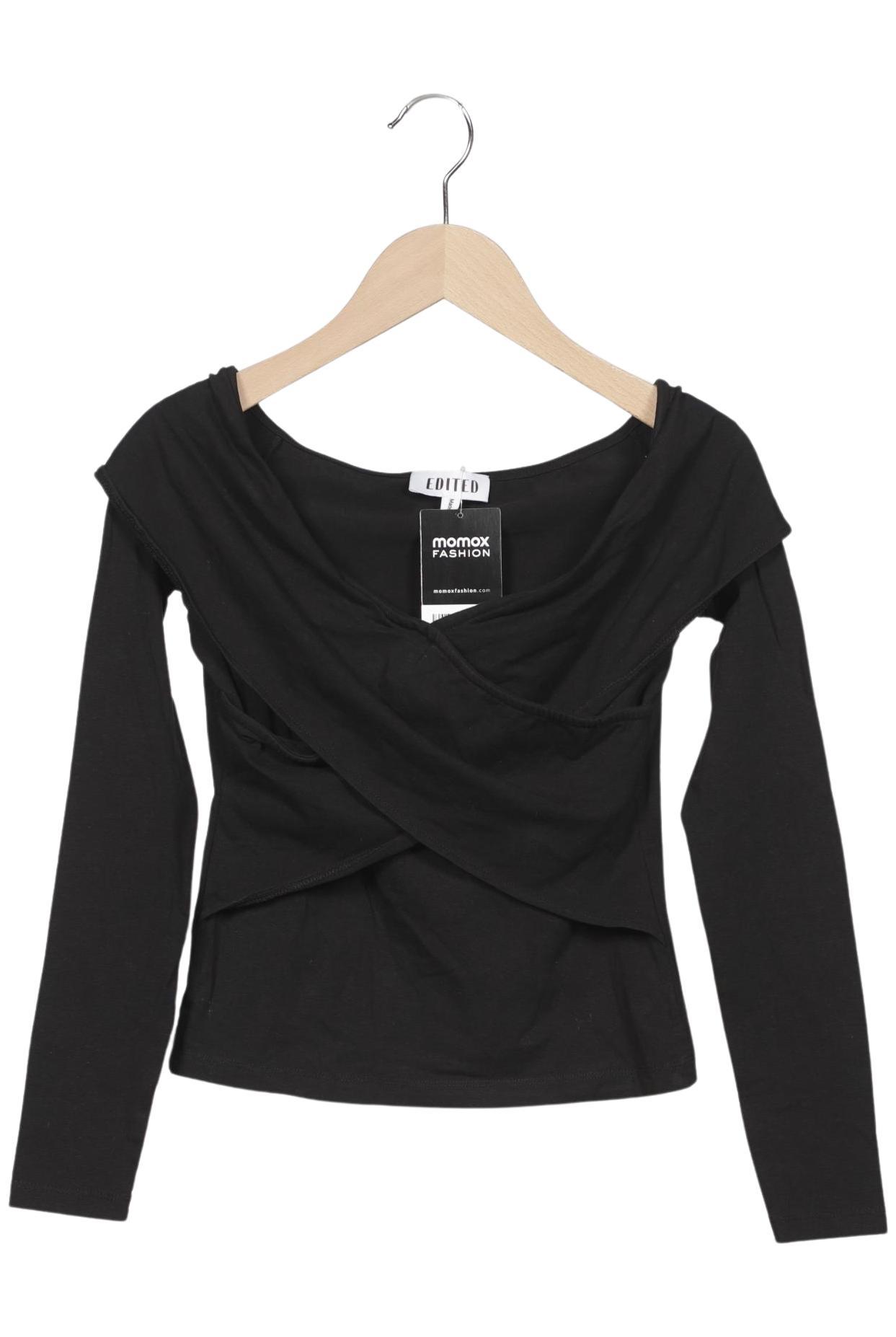 

Edited THE Label Damen Langarmshirt, schwarz, Gr. 36