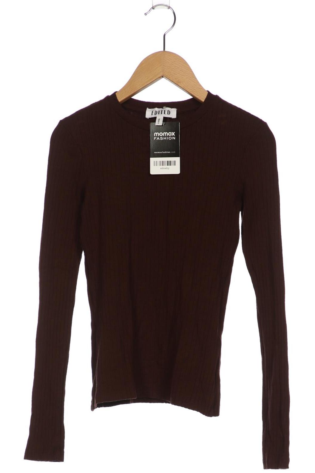 

Edited THE Label Damen Langarmshirt, braun, Gr. 34